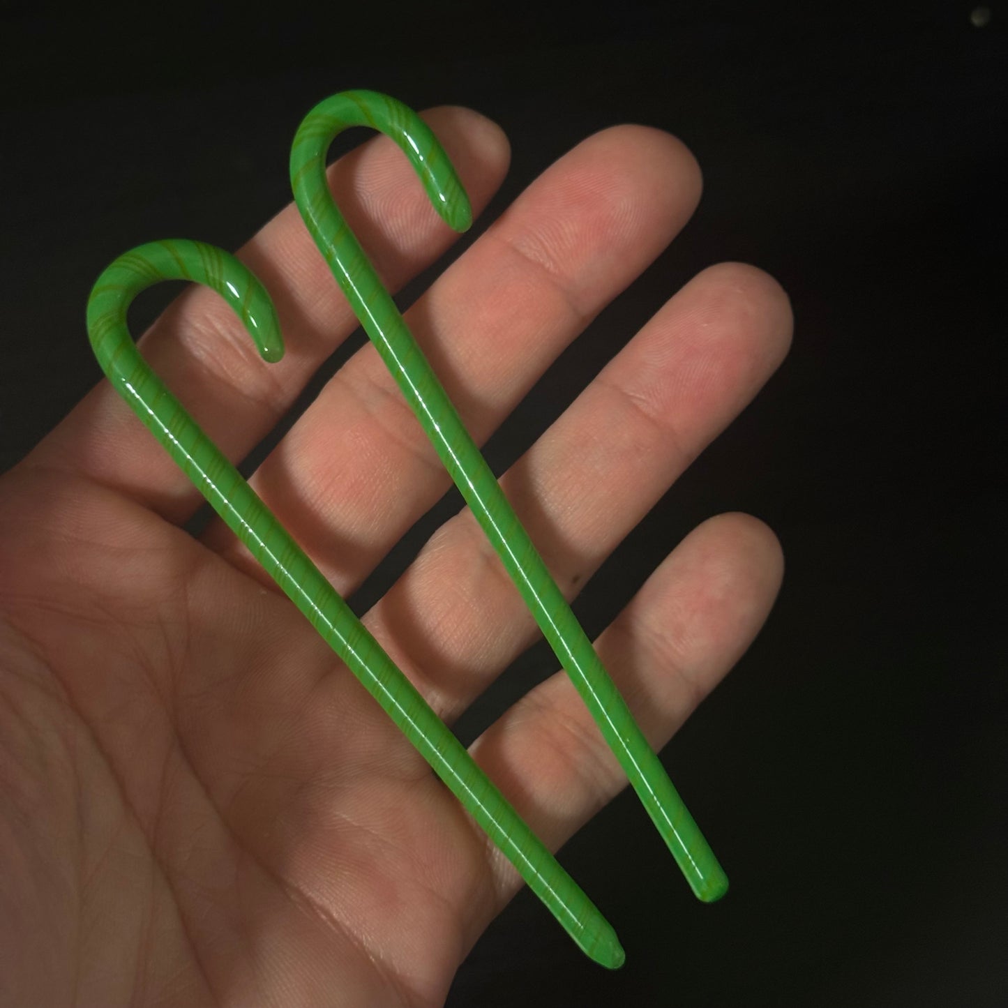 Candy Cane Glass Ornament