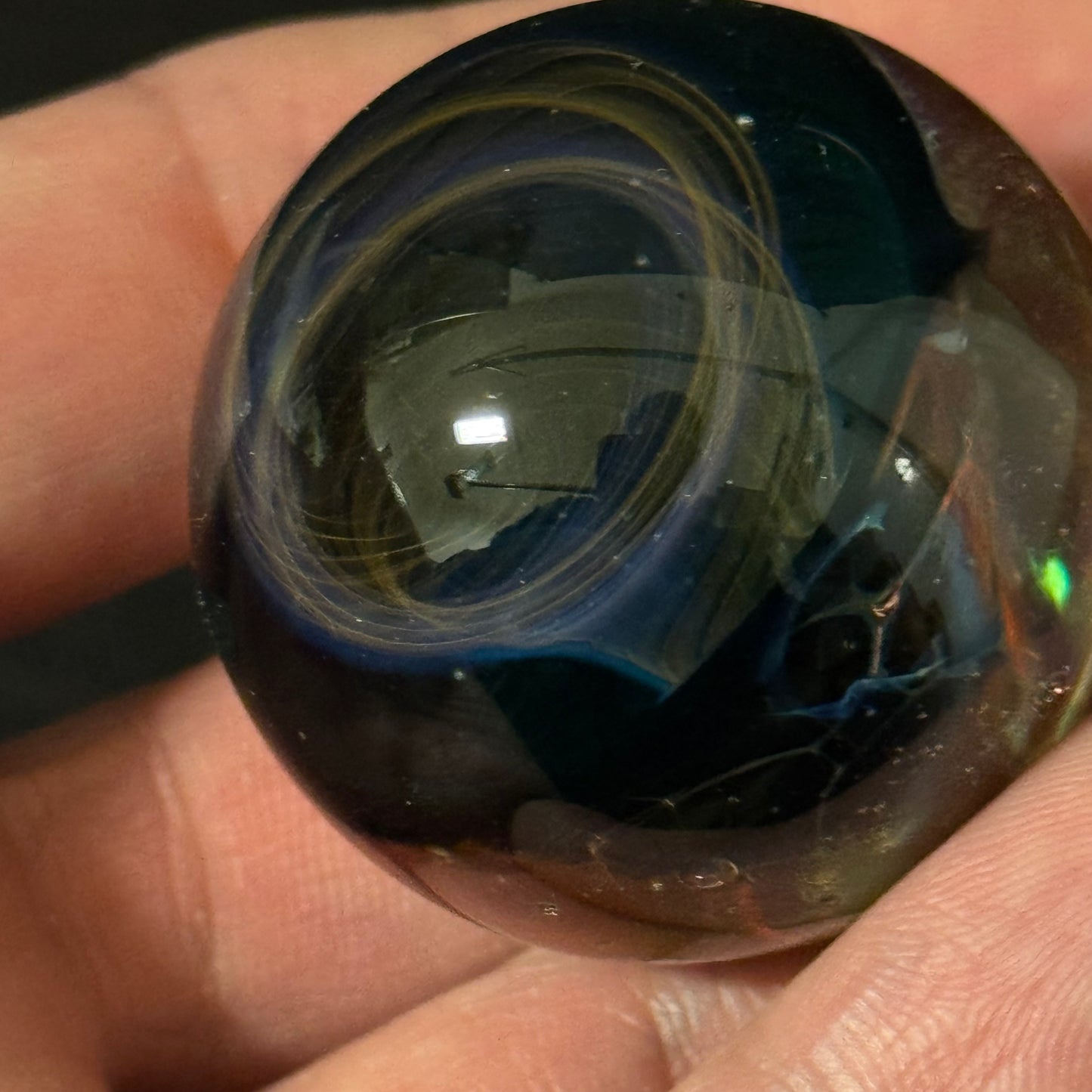 Space Galactic Vortex Glass Marble Hand Made