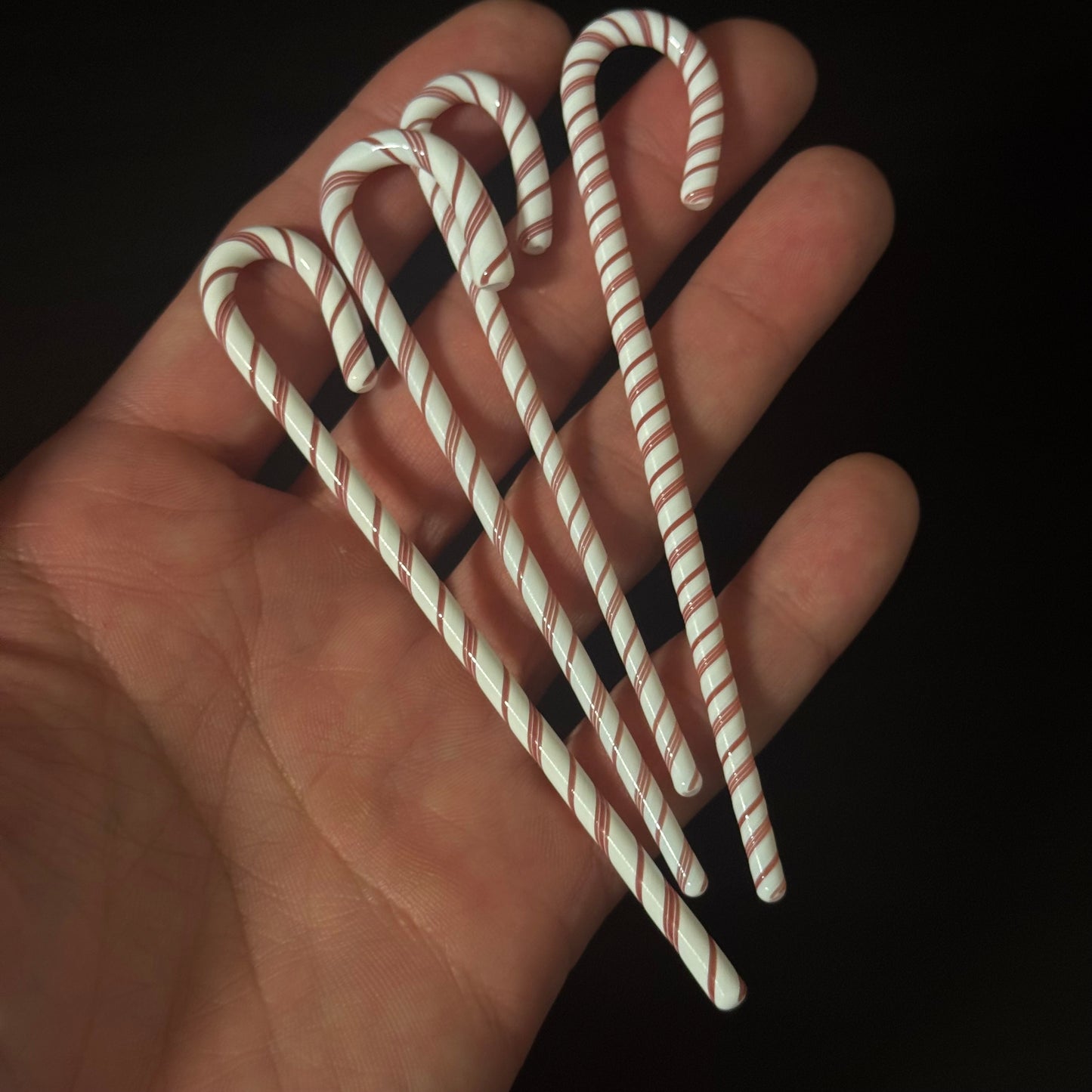Candy Cane Glass Ornament