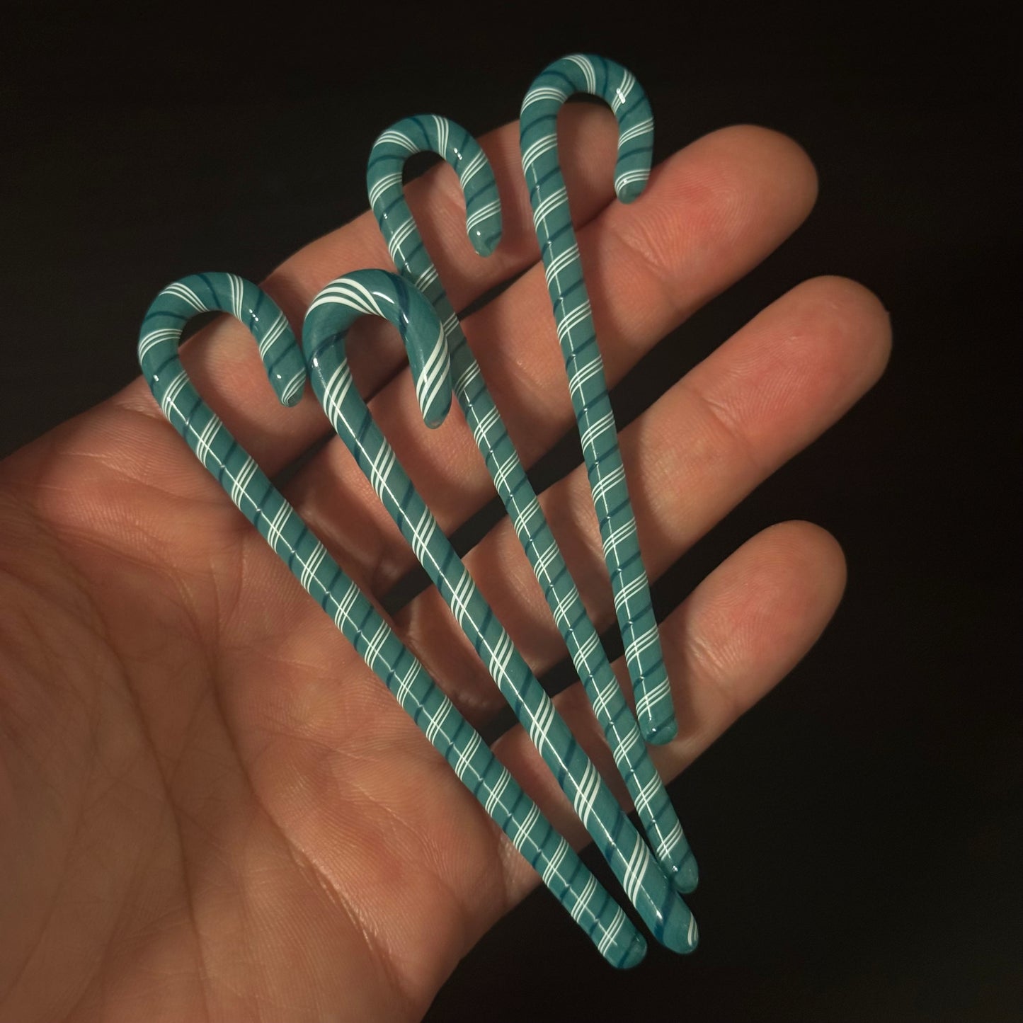 Candy Cane Glass Ornament
