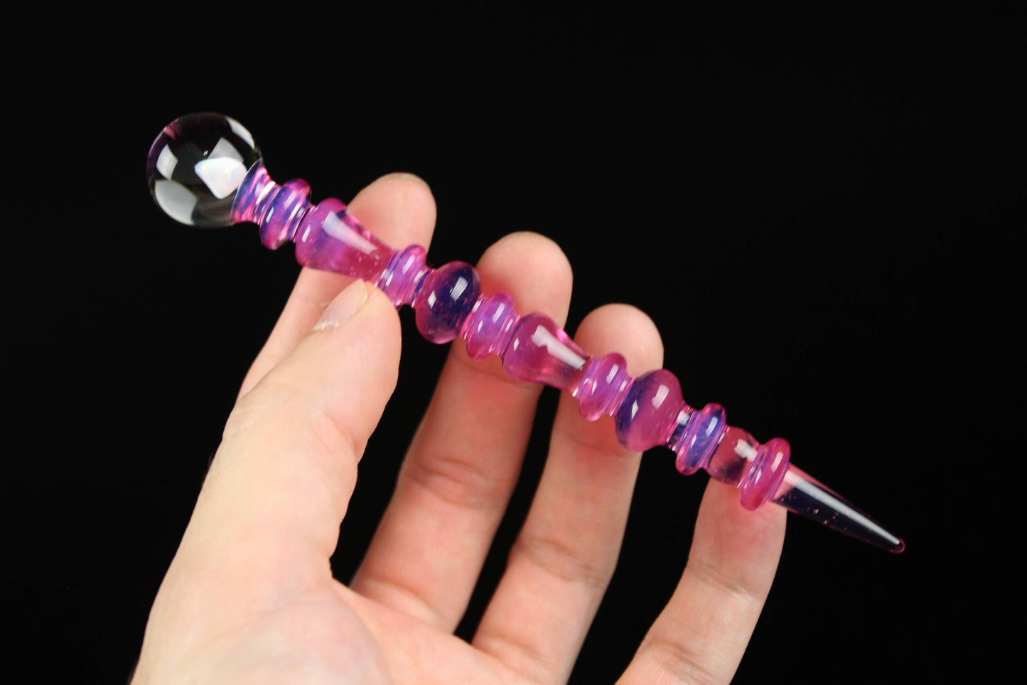 Voodoo Color Changing Fuchsia To Purple/Blue Opal Art Glass Perfume Dauber -RARE/LIMITED Color-