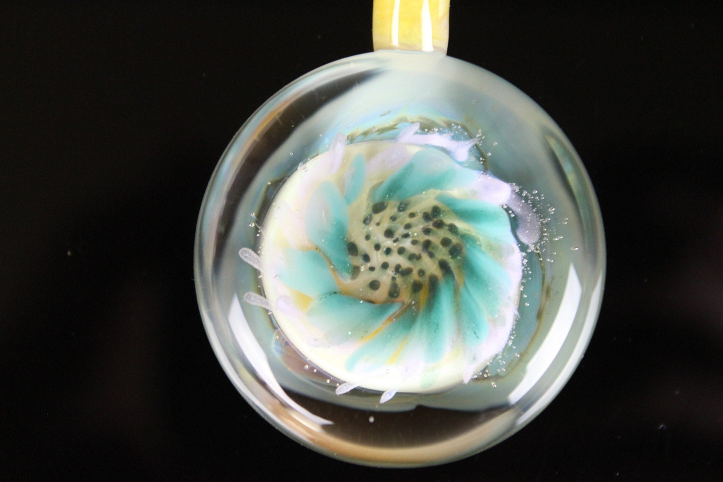 Hand Made Glass Implosion Pendant Necklace Made here in the Pacific Northwest