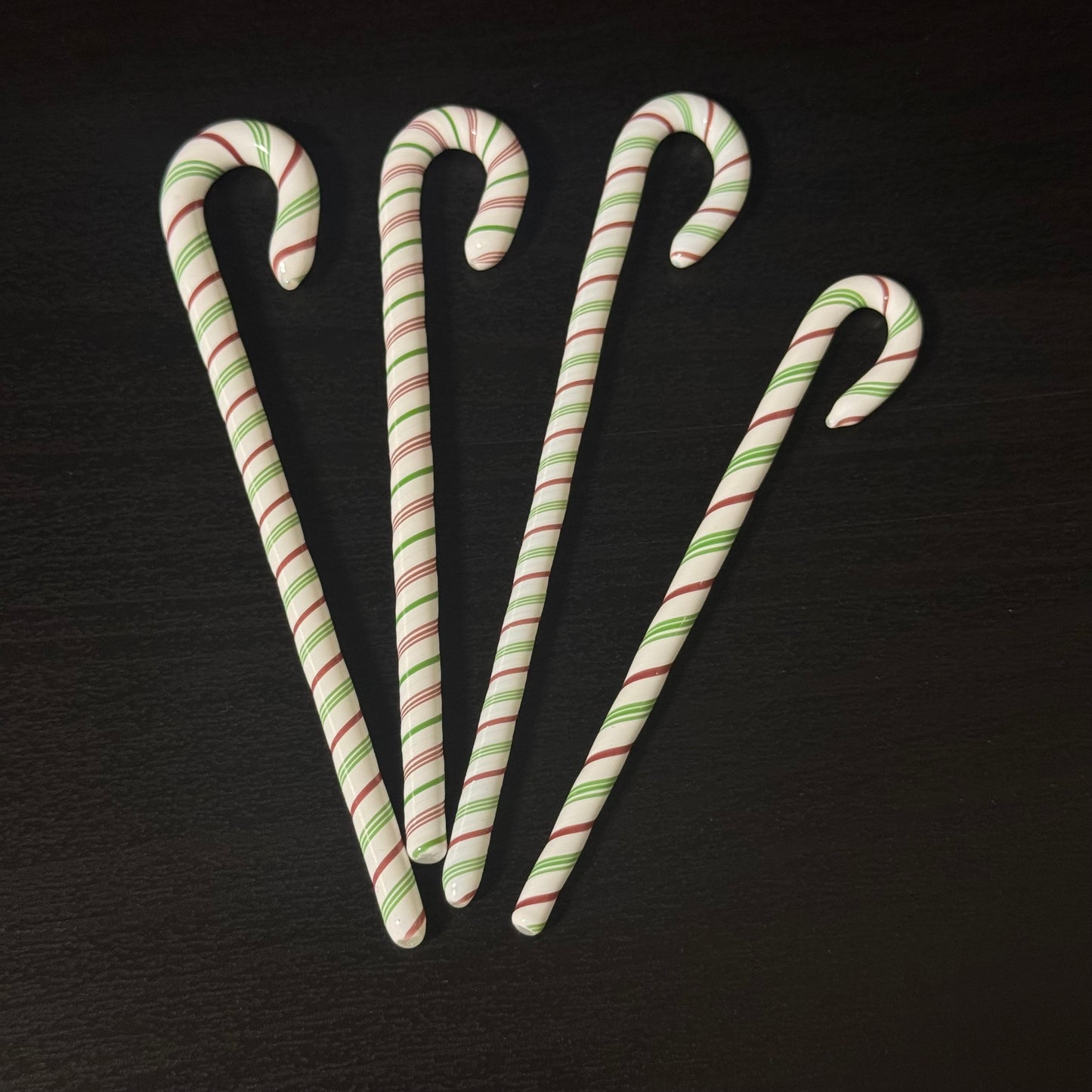 Candy Cane Glass Ornament