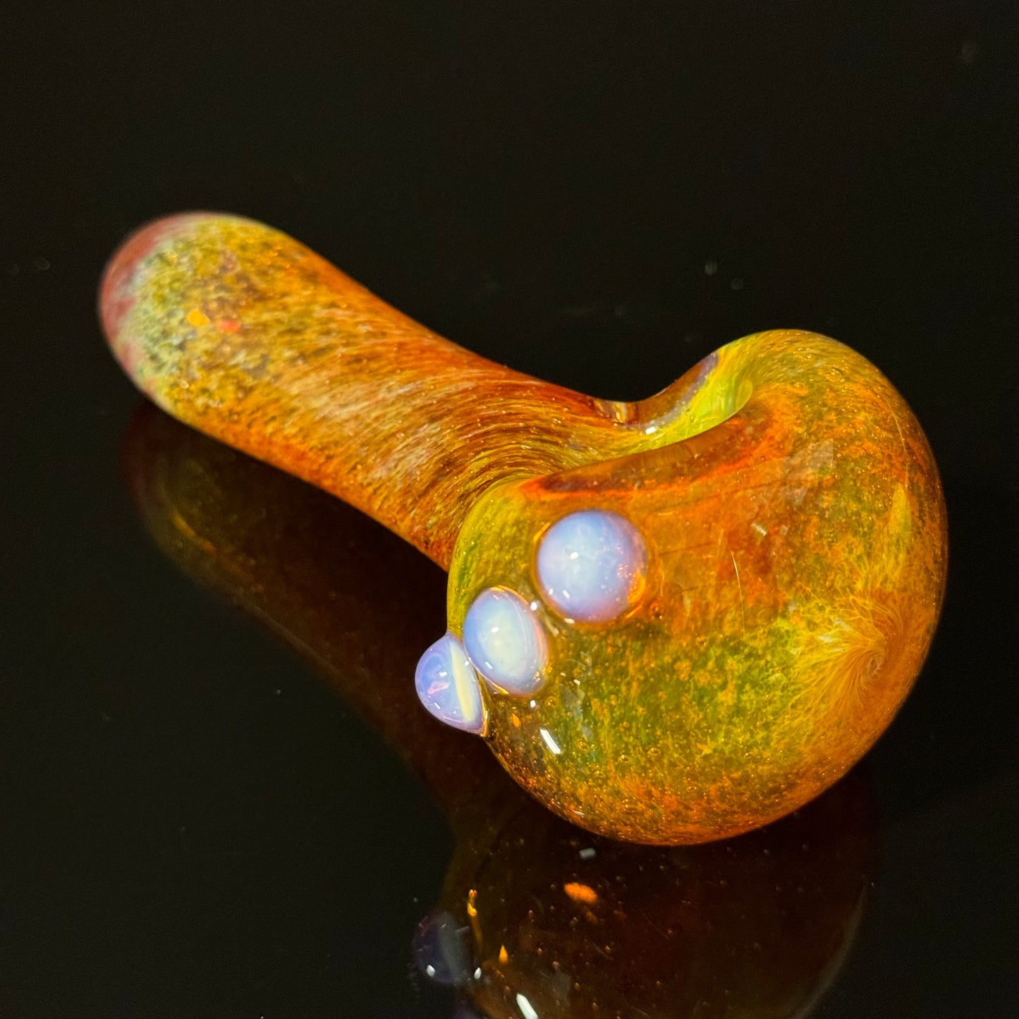 Multicolor Orange Inside Out Glass Pipe Heady Pipe Hand Blown Extra Thick