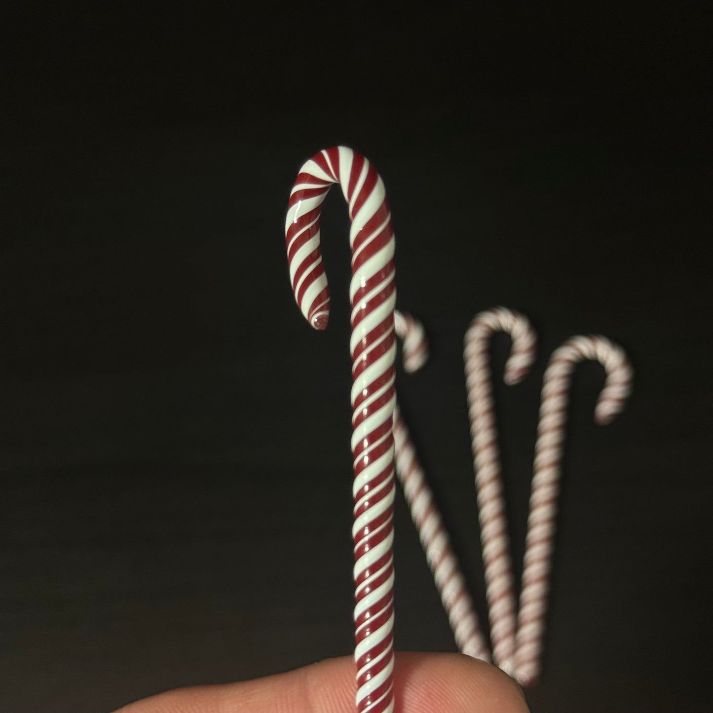 Candy Cane Glass Ornament