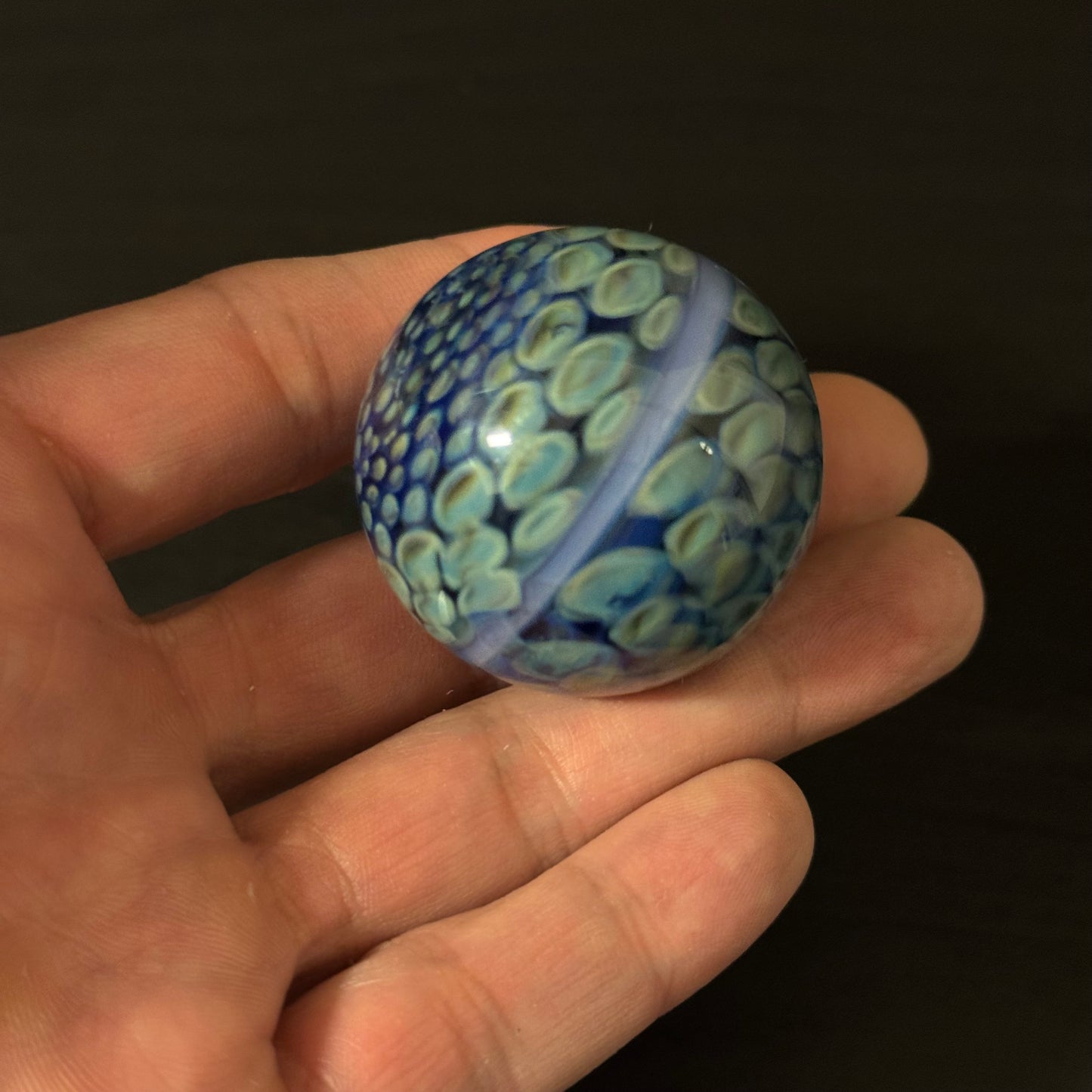 Honeycomb Glass Marble Hand Made