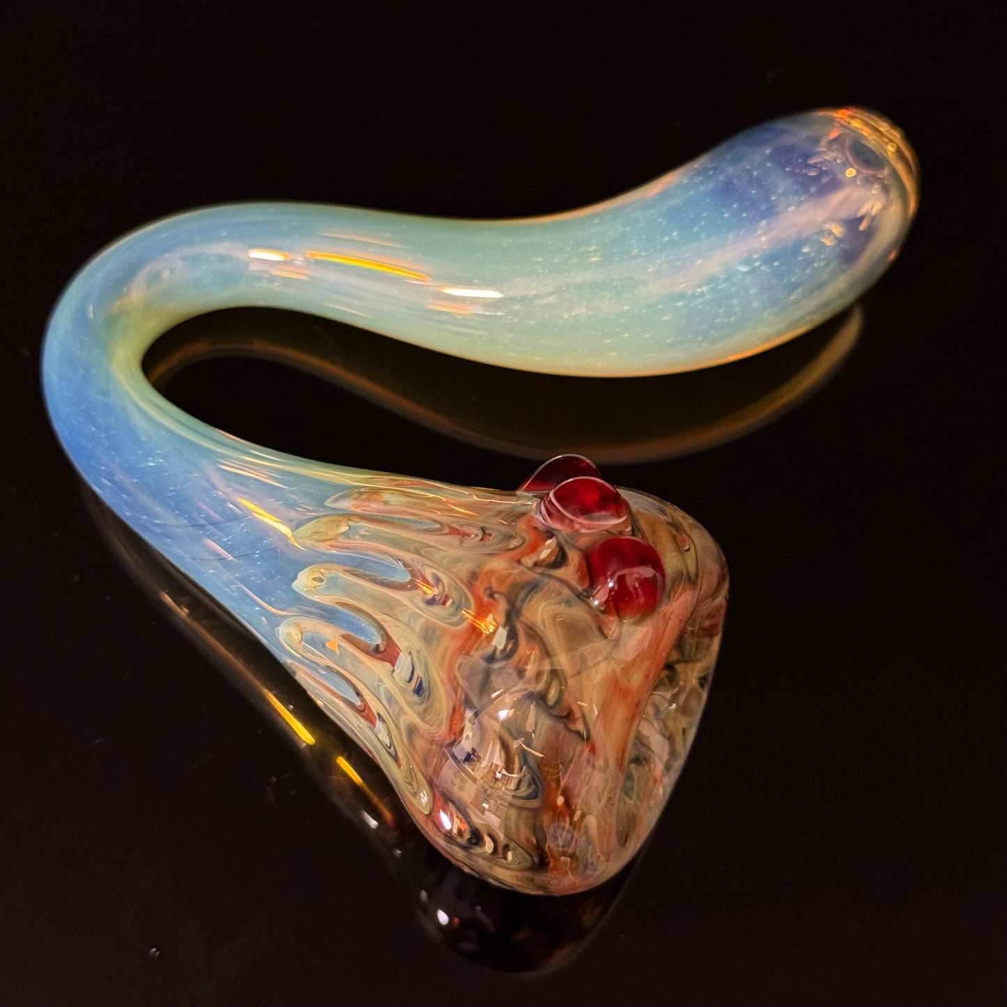 Silver Fumed Color Changing Glass Sherlock Pipe, Heady Hand Blown