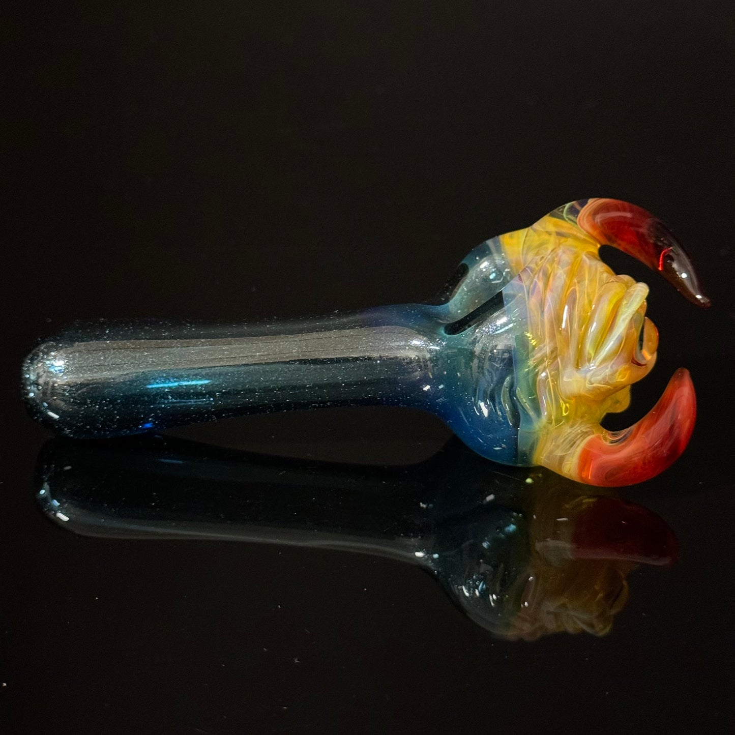 Sparkle Blue Eyeball Monster Glass Heady Pipe Hand Blown