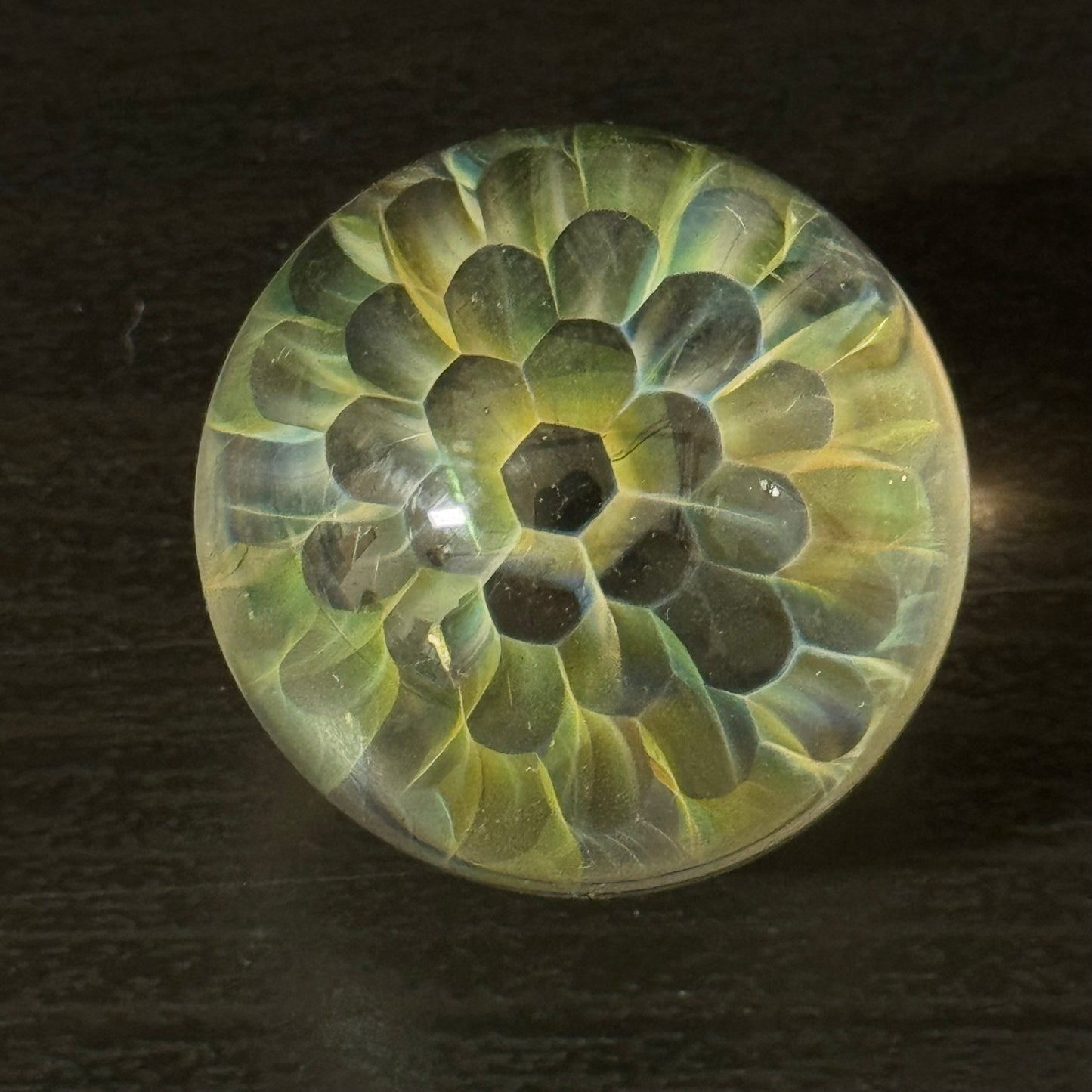 Honeycomb Glass Marble Hand Made