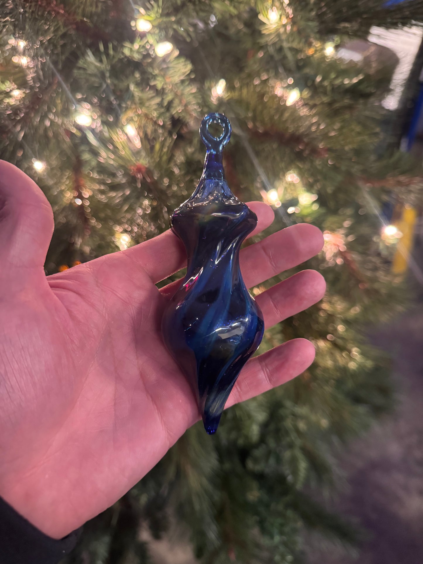 Glass Ornament Cobalt Blue