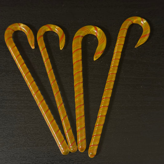 Candy Cane Glass Ornament