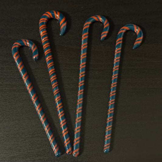 Candy Cane Glass Ornament