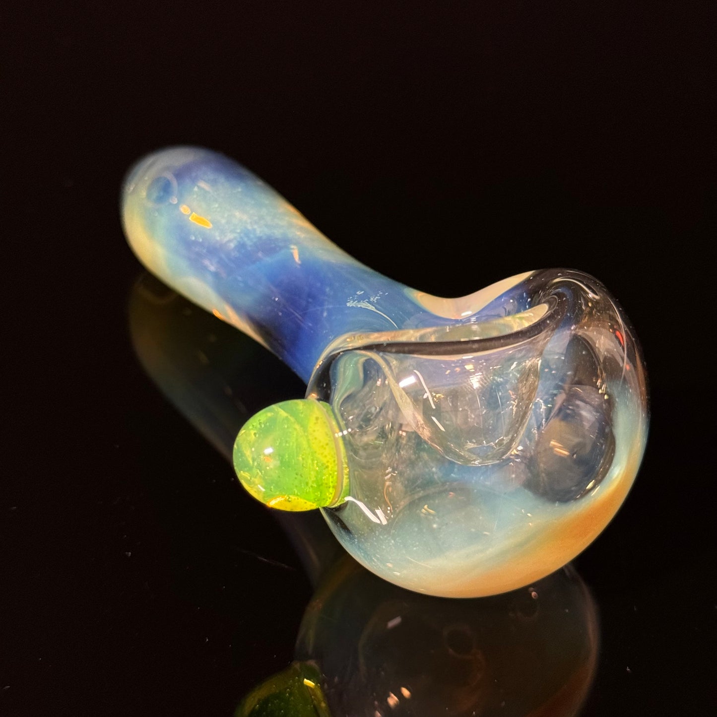 Inside Silver Fuming Color Changing Glass with Slyme Heady Pipe Hand Blown