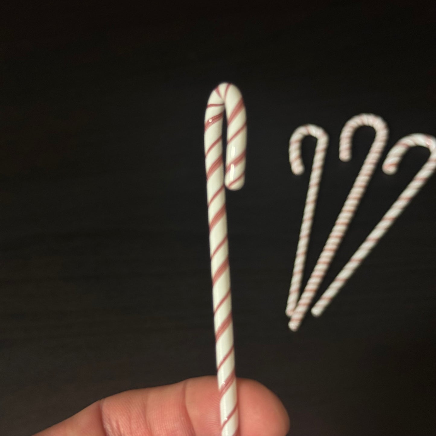 Candy Cane Glass Ornament