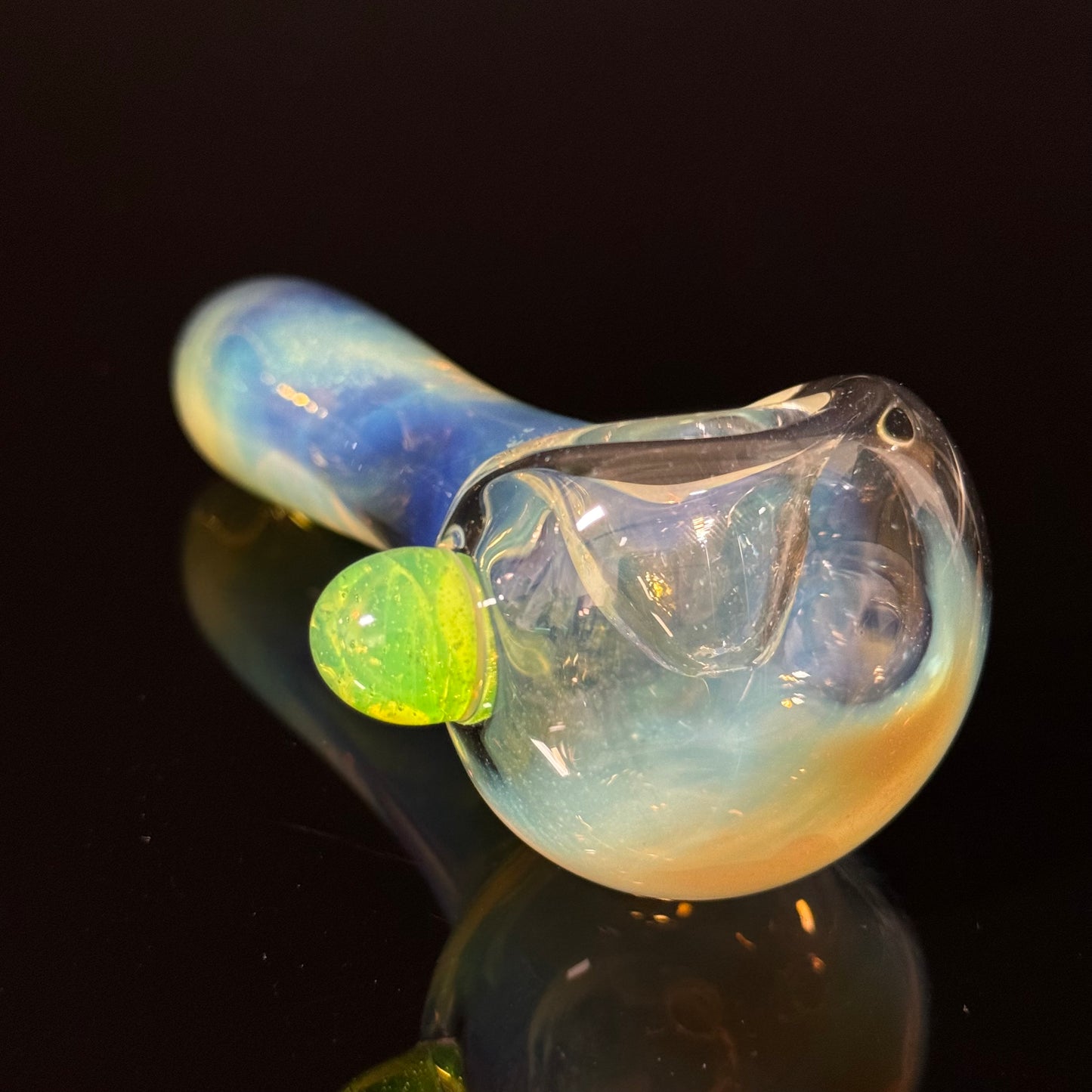 Inside Silver Fuming Color Changing Glass with Slyme Heady Pipe Hand Blown