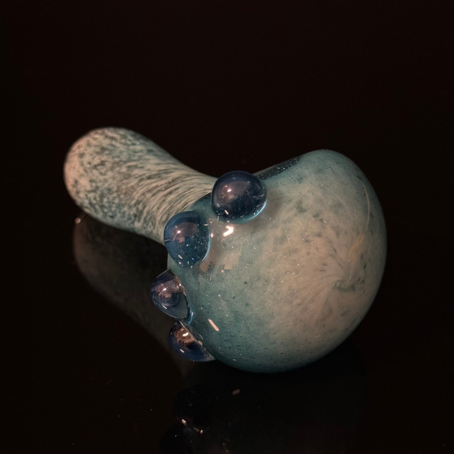 Heavy Inside out Sparkle Blue & White Glass Pipe Heady Pipe Hand Blown