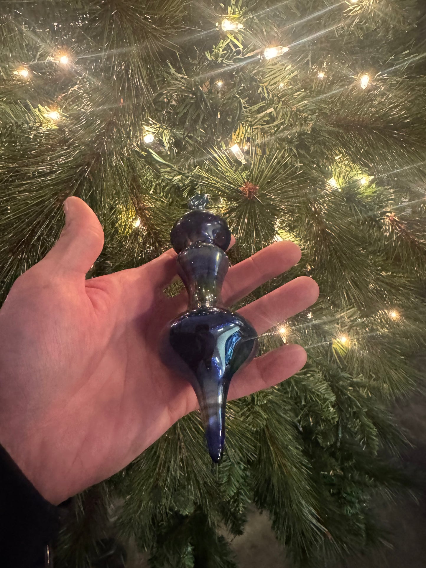 Glass Ornament Cobalt Blue