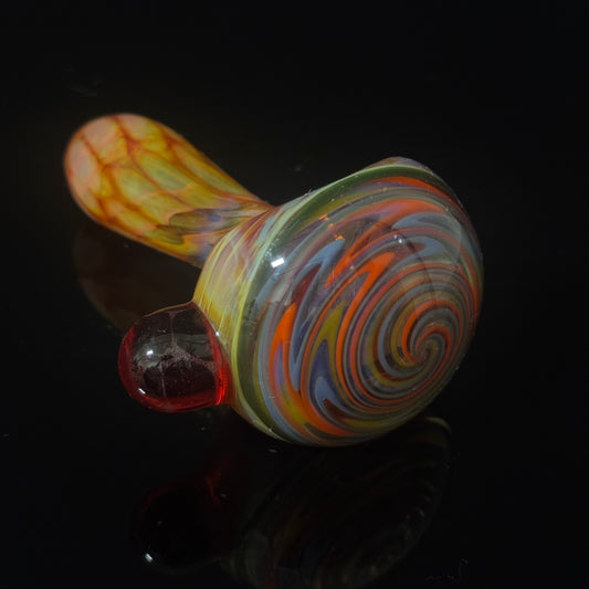 Full Linework Switchback Honeycomb Glass Pipe, Heady Hand Blown