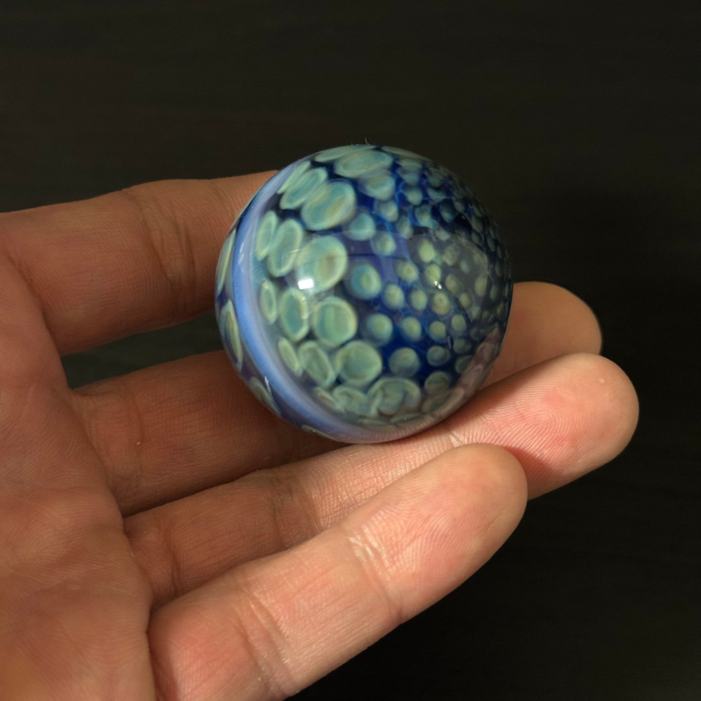 Honeycomb Glass Marble Hand Made