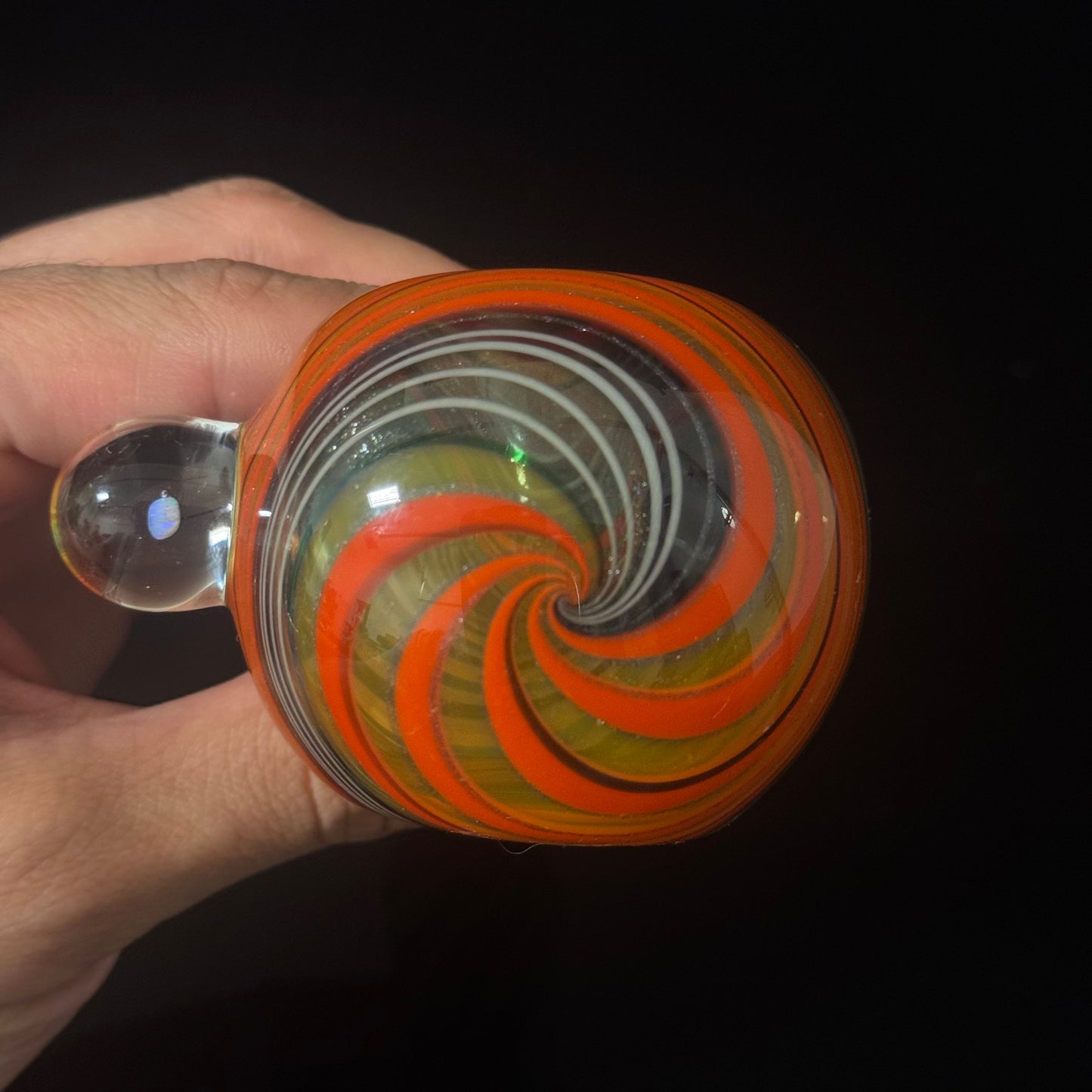 Full Linework Switchback Glass Pipe, Heady Hand Blown with An Opal
