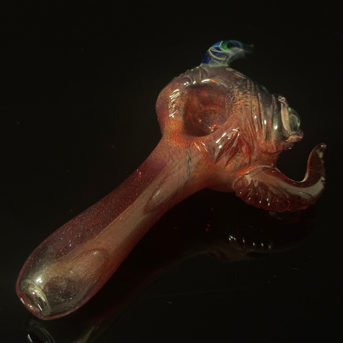 Red Eyeball Monster Glass Heady Pipe Hand Blown