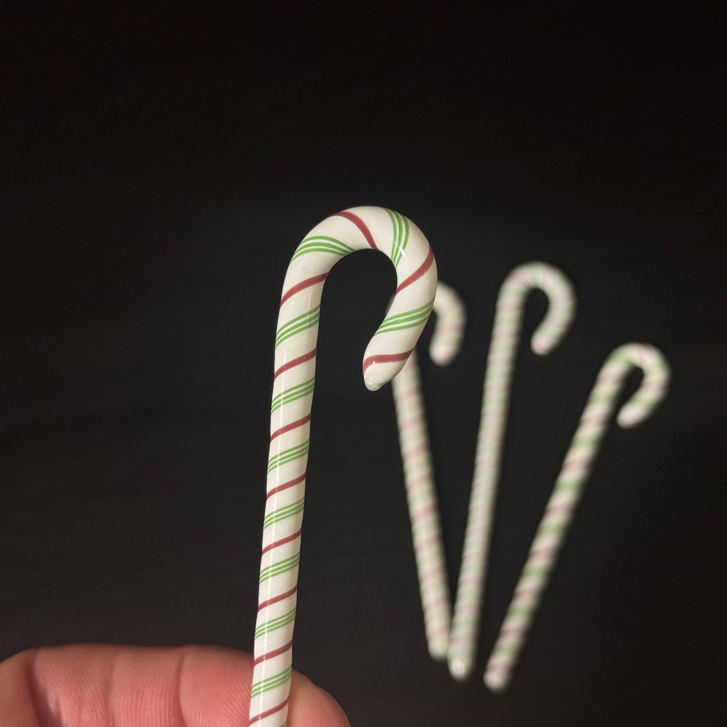 Candy Cane Glass Ornament