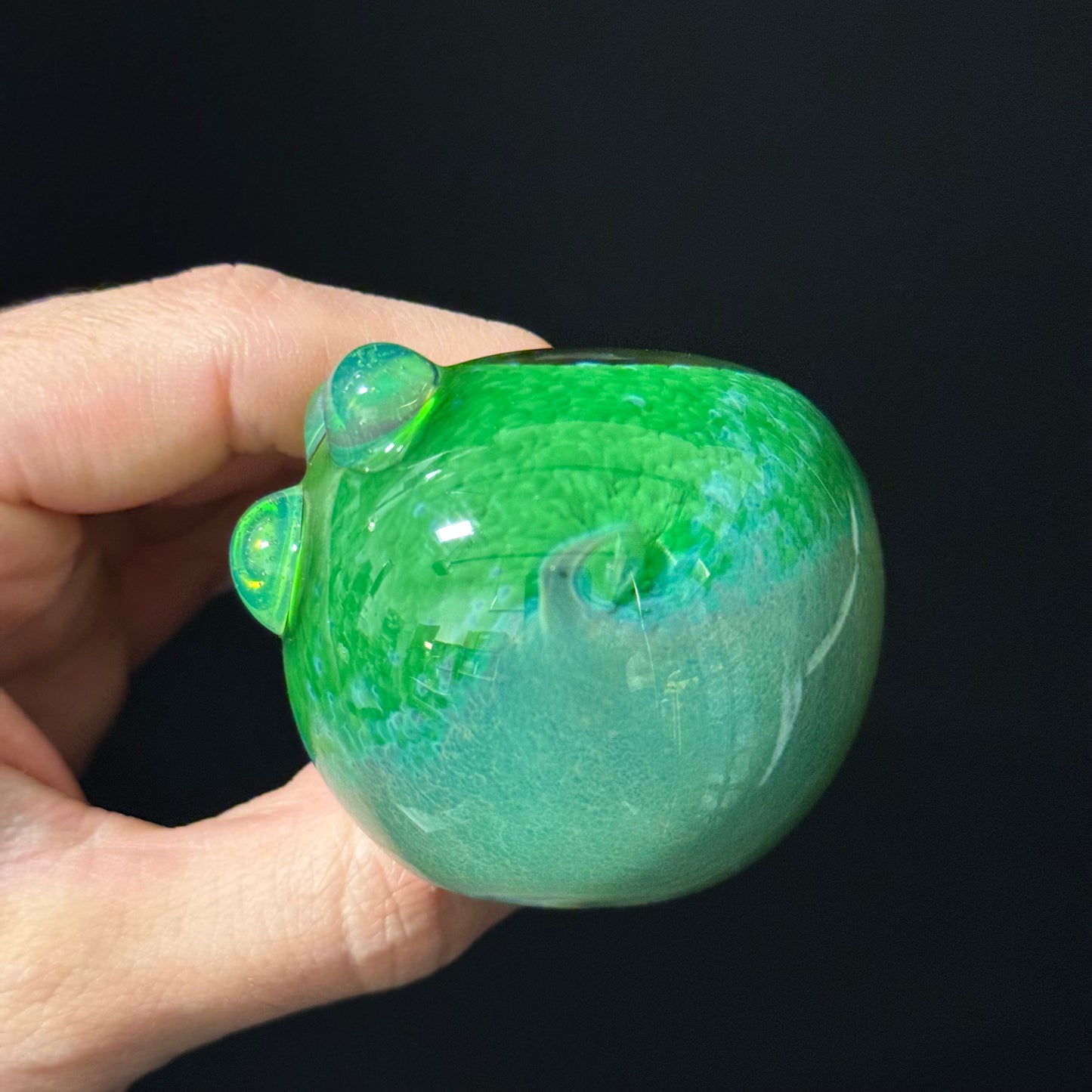 Green & Blue Inside Out Glass Pipe Heady Pipe Hand Blown Extra Thick