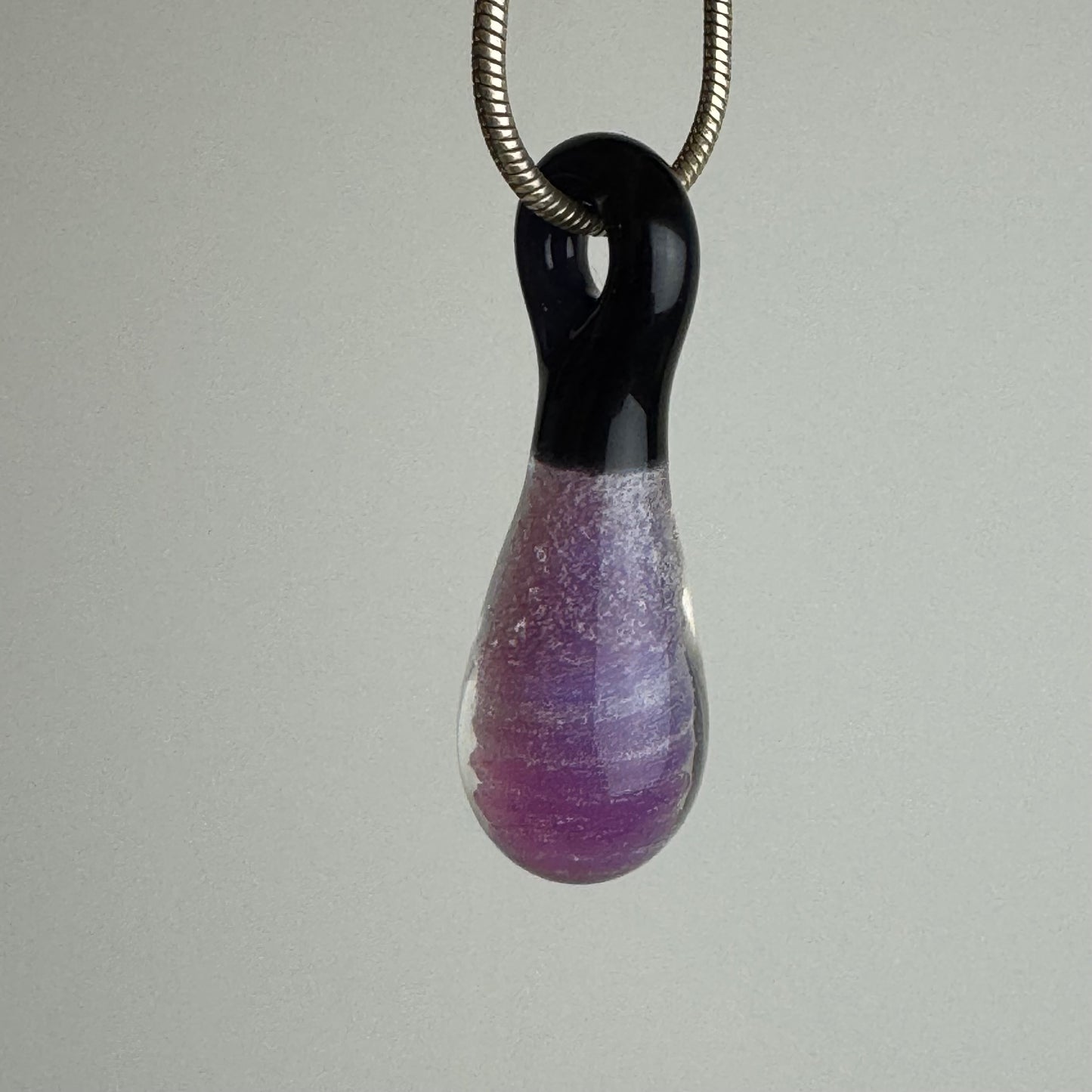 Memorial Cremation Glass Pendant Encased over Color