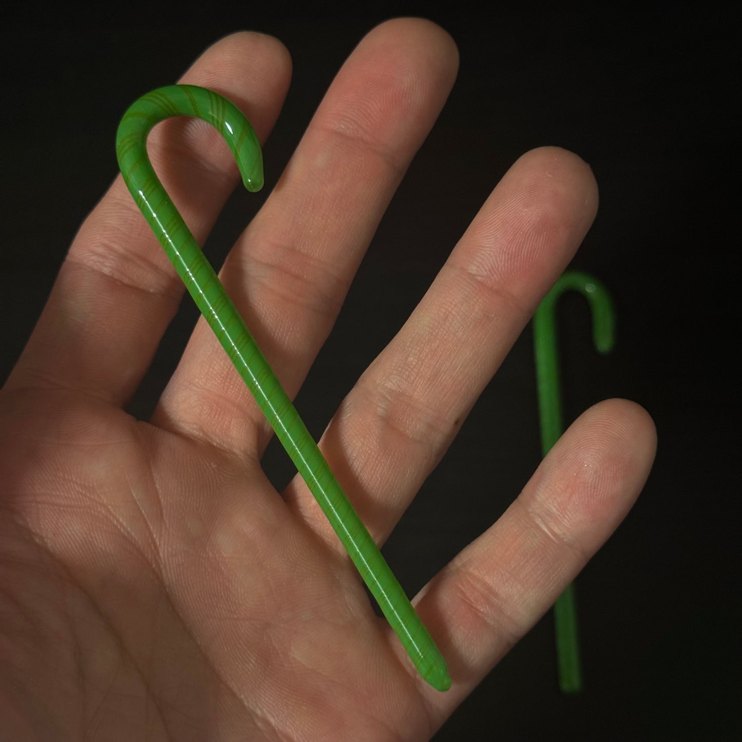 Candy Cane Glass Ornament
