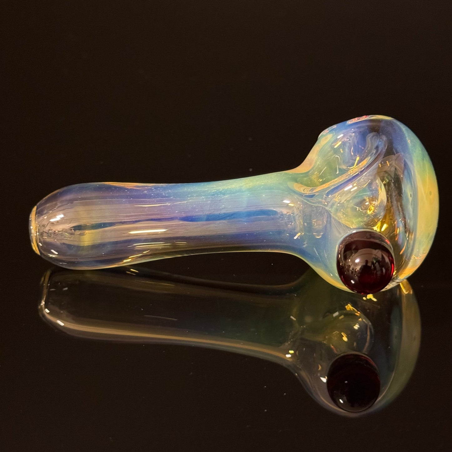 Inside Silver Fuming Color Changing Glass Heady Pipe Hand Blown