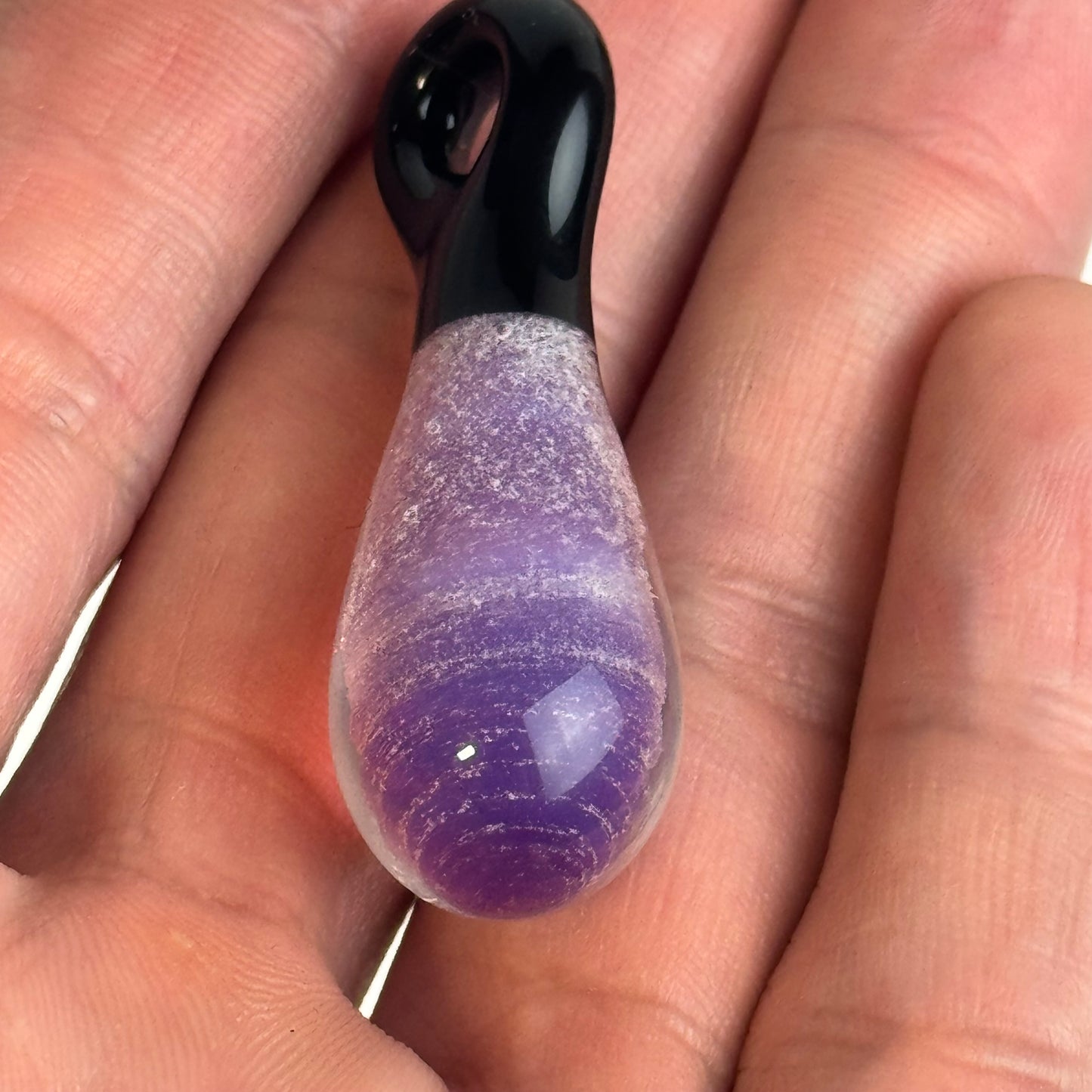 Memorial Cremation Glass Pendant Encased over Color