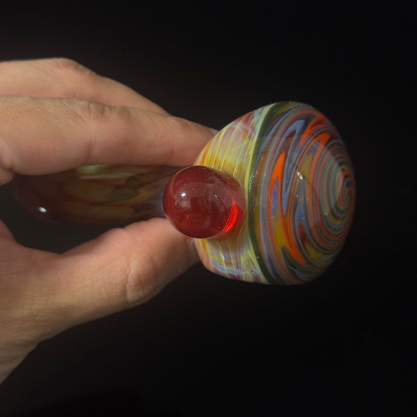 Full Linework Switchback Honeycomb Glass Pipe, Heady Hand Blown