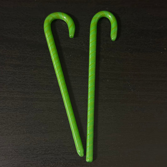 Candy Cane Glass Ornament