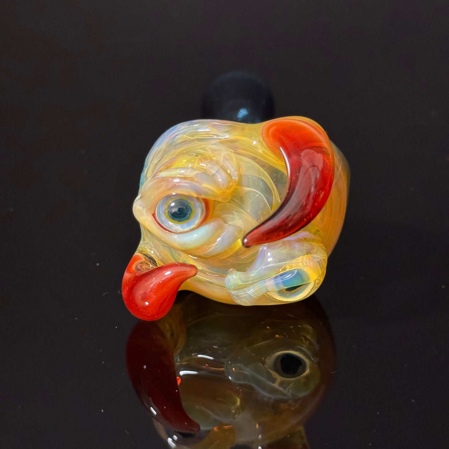 Sparkle Blue Eyeball Monster Glass Heady Pipe Hand Blown