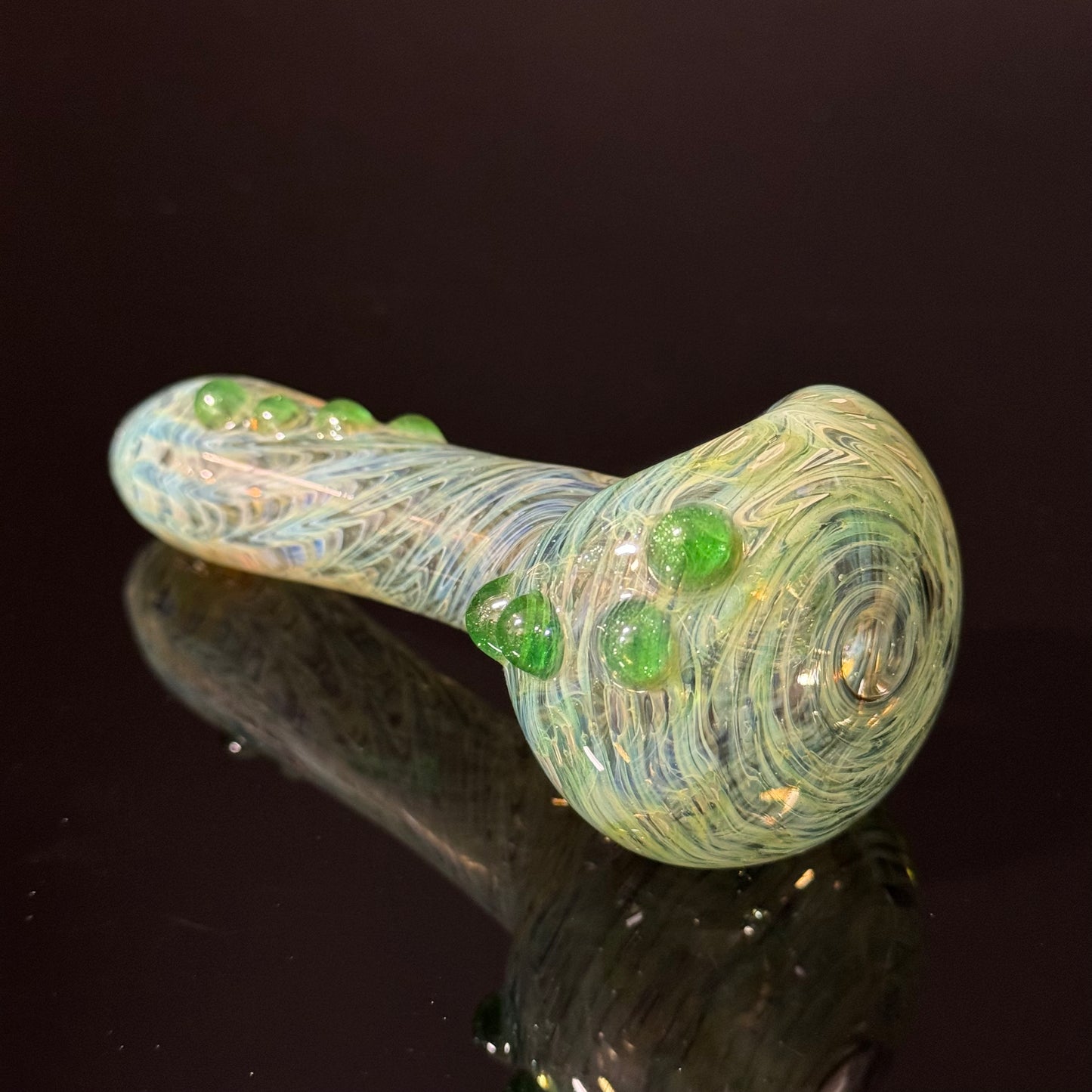 Wrap & Rake Color Changing Glass Heady Pipe Hand Blown