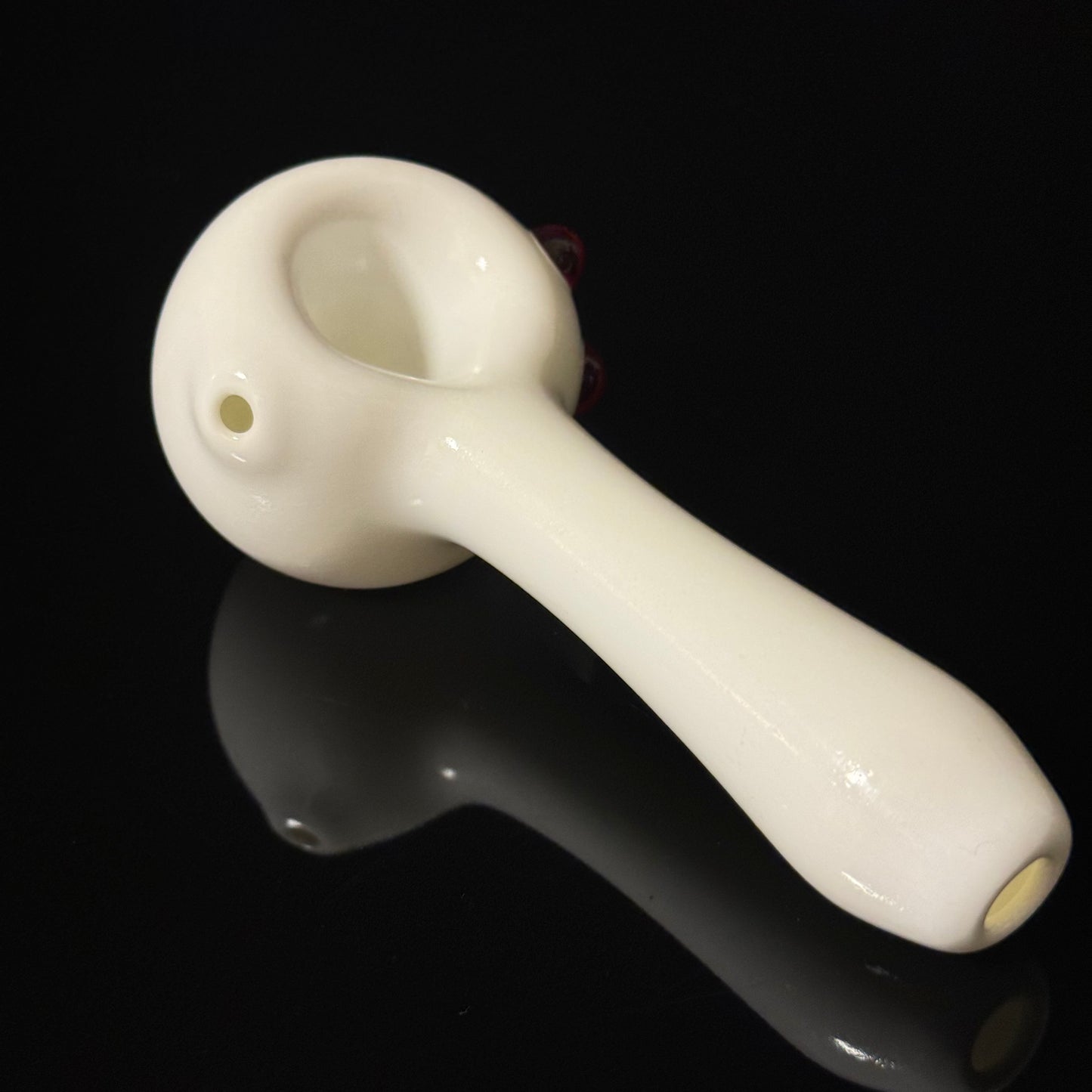 Solid White Pipe, Heady With Hand Blown