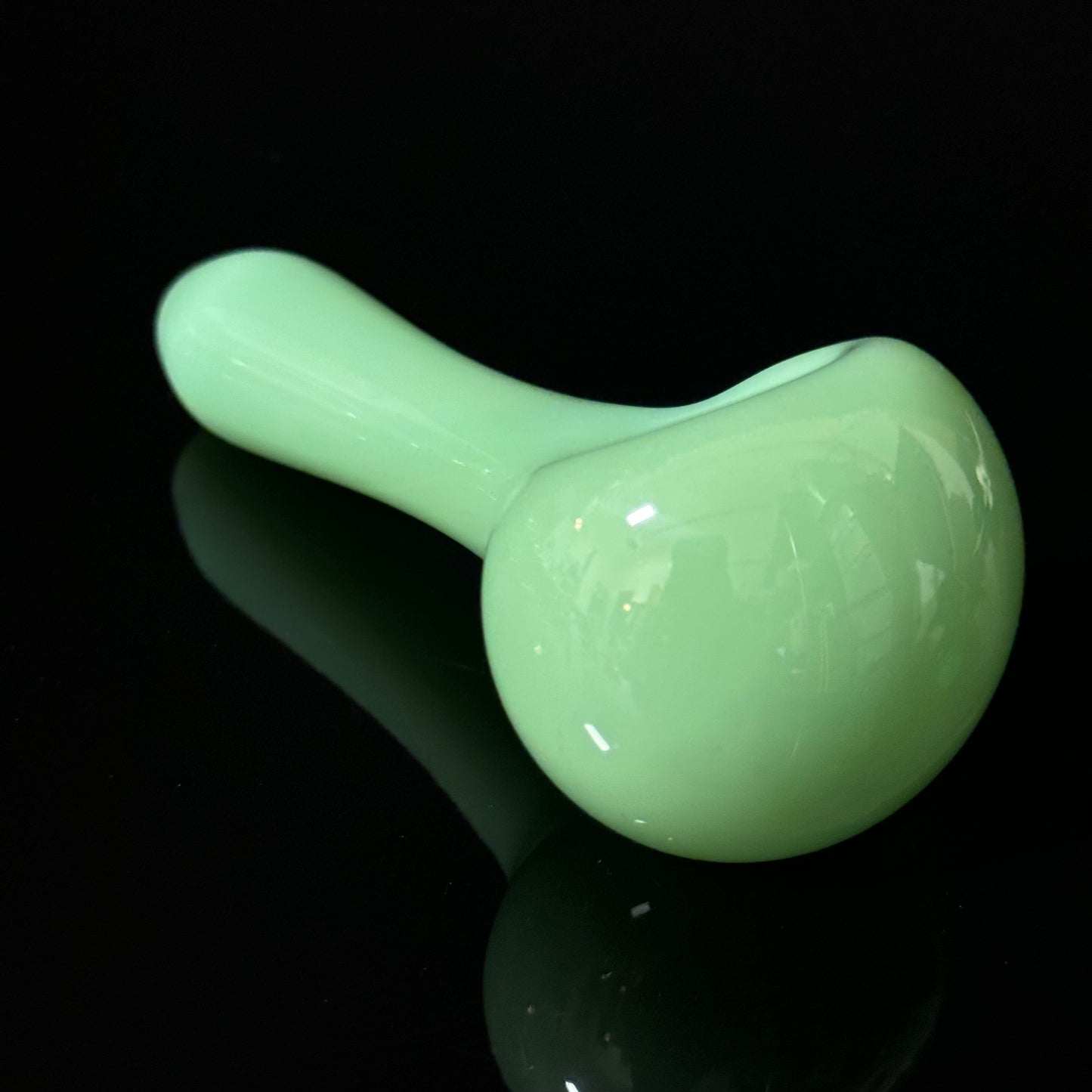 Solid Teal Color Glass Heady Pipe Hand Blown