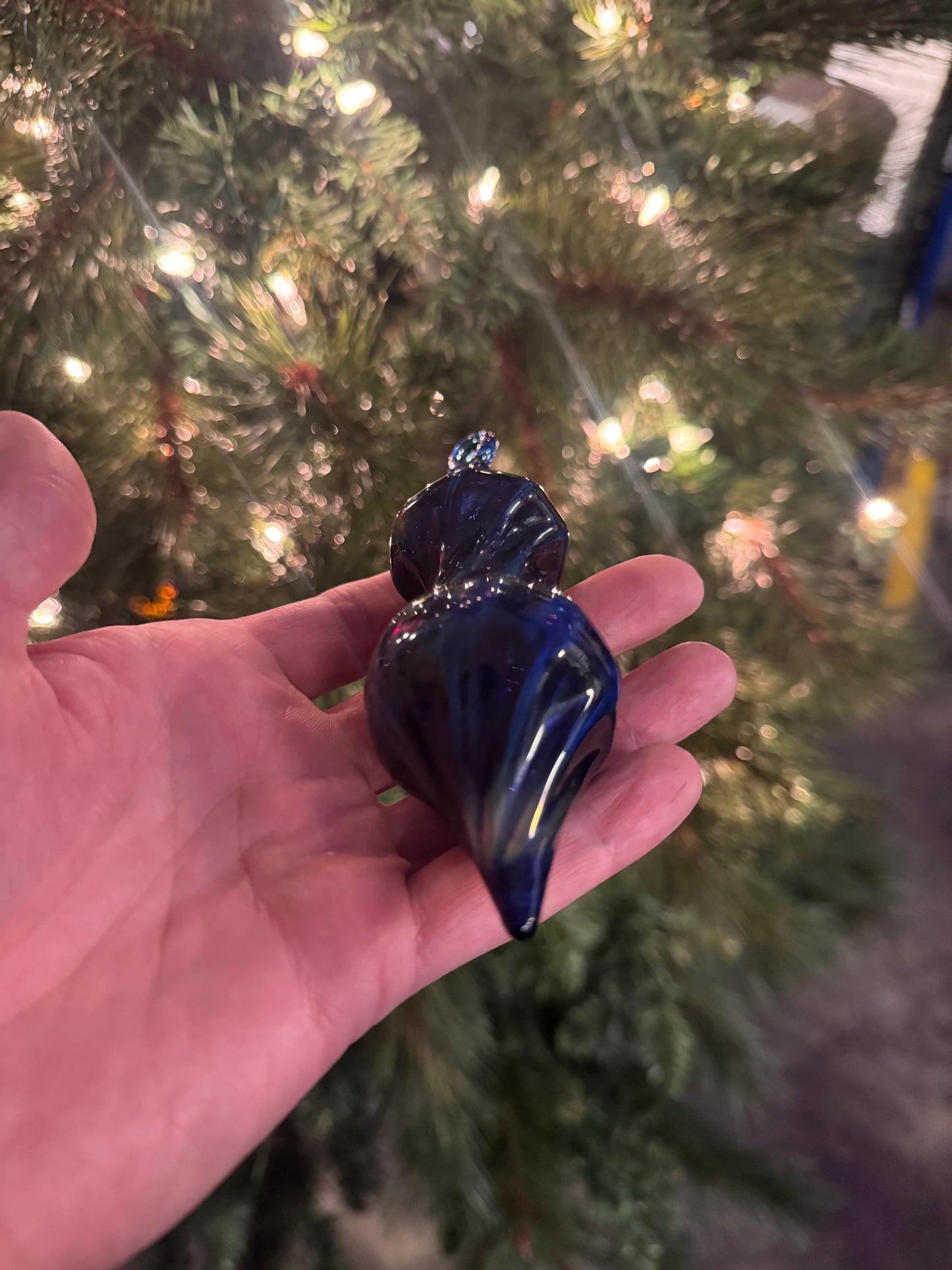 Glass Ornament Cobalt Blue