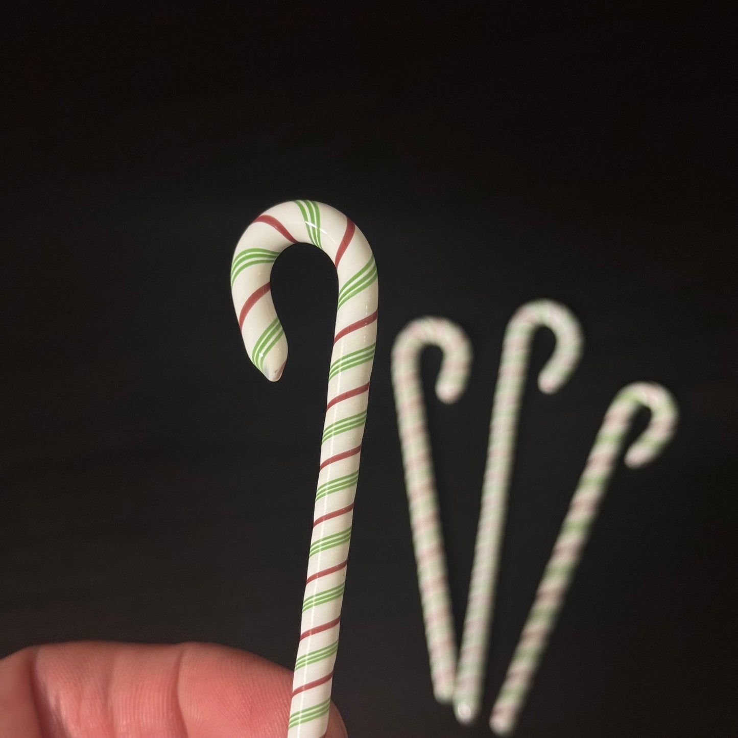 Candy Cane Glass Ornament