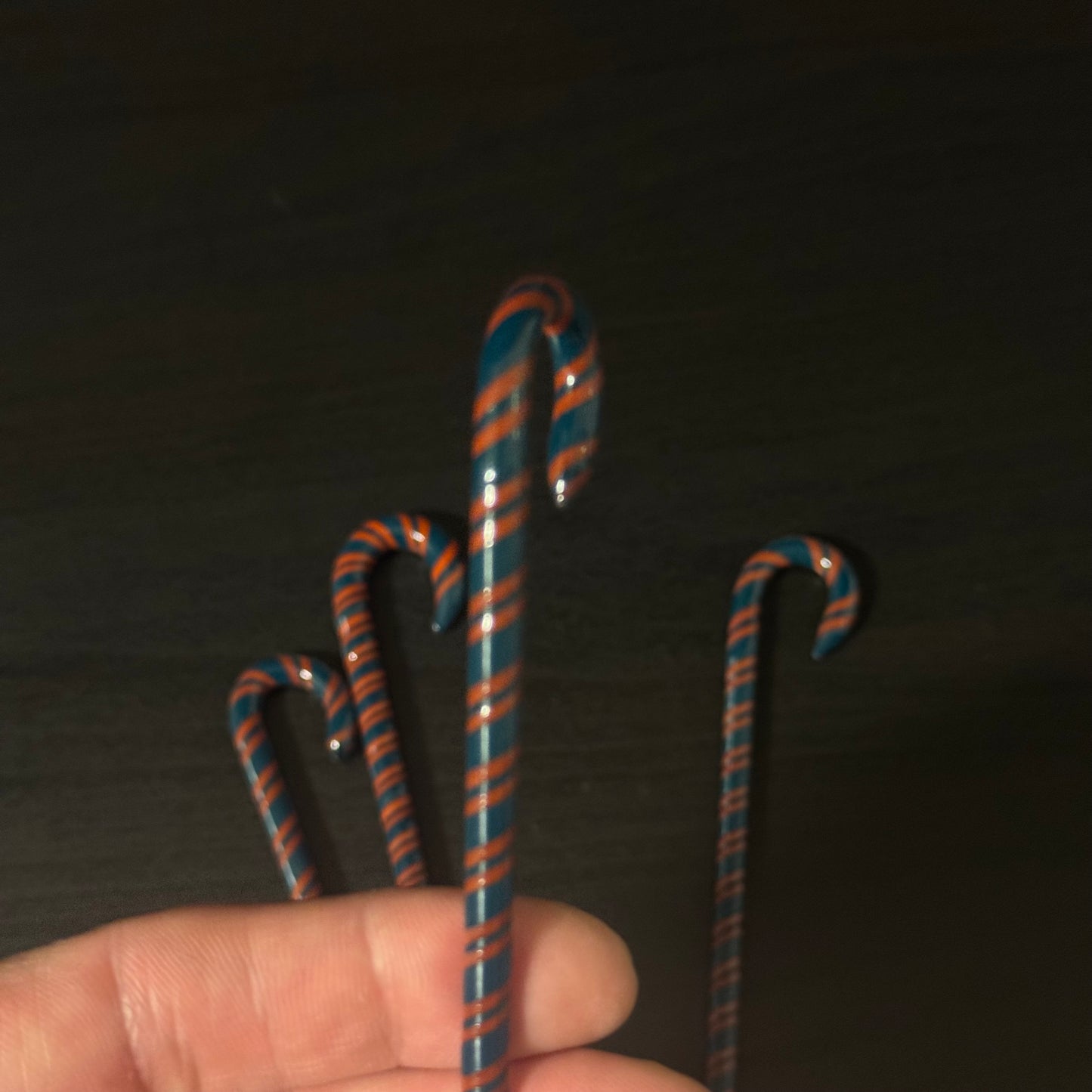 Candy Cane Glass Ornament
