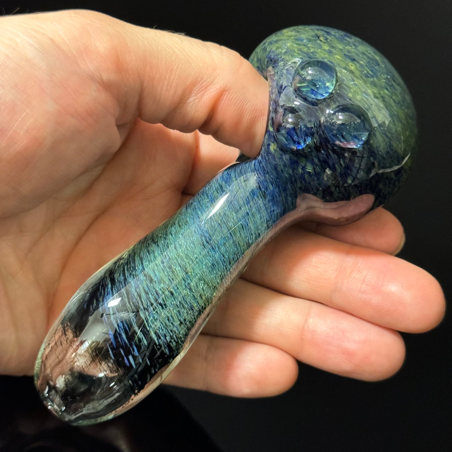 Multicolor Inside Out Glass Pipe Heady Pipe Hand Blown Extra Thick