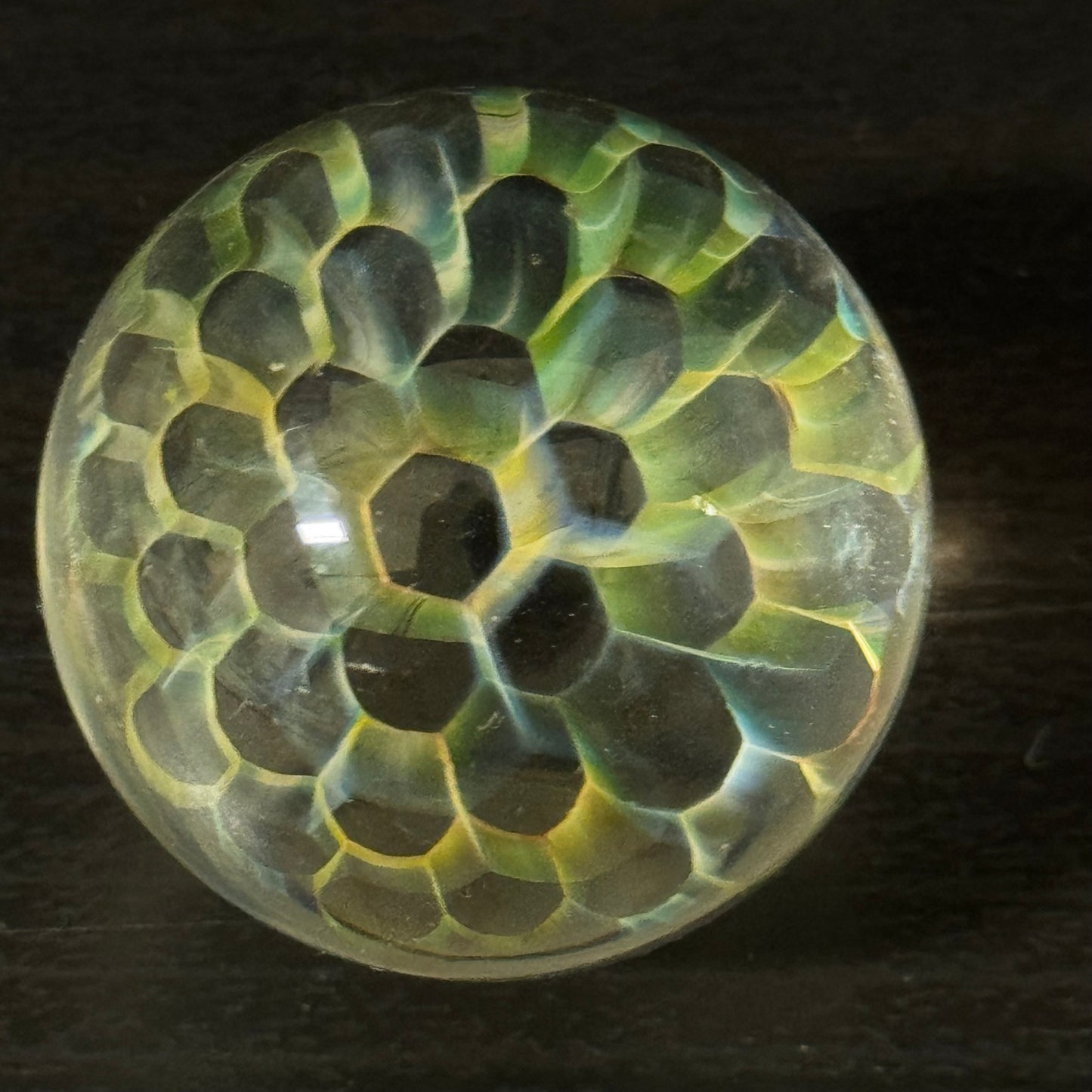 Honeycomb Glass Marble Hand Made