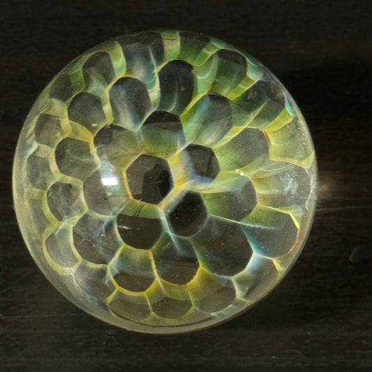 Honeycomb Glass Marble Hand Made