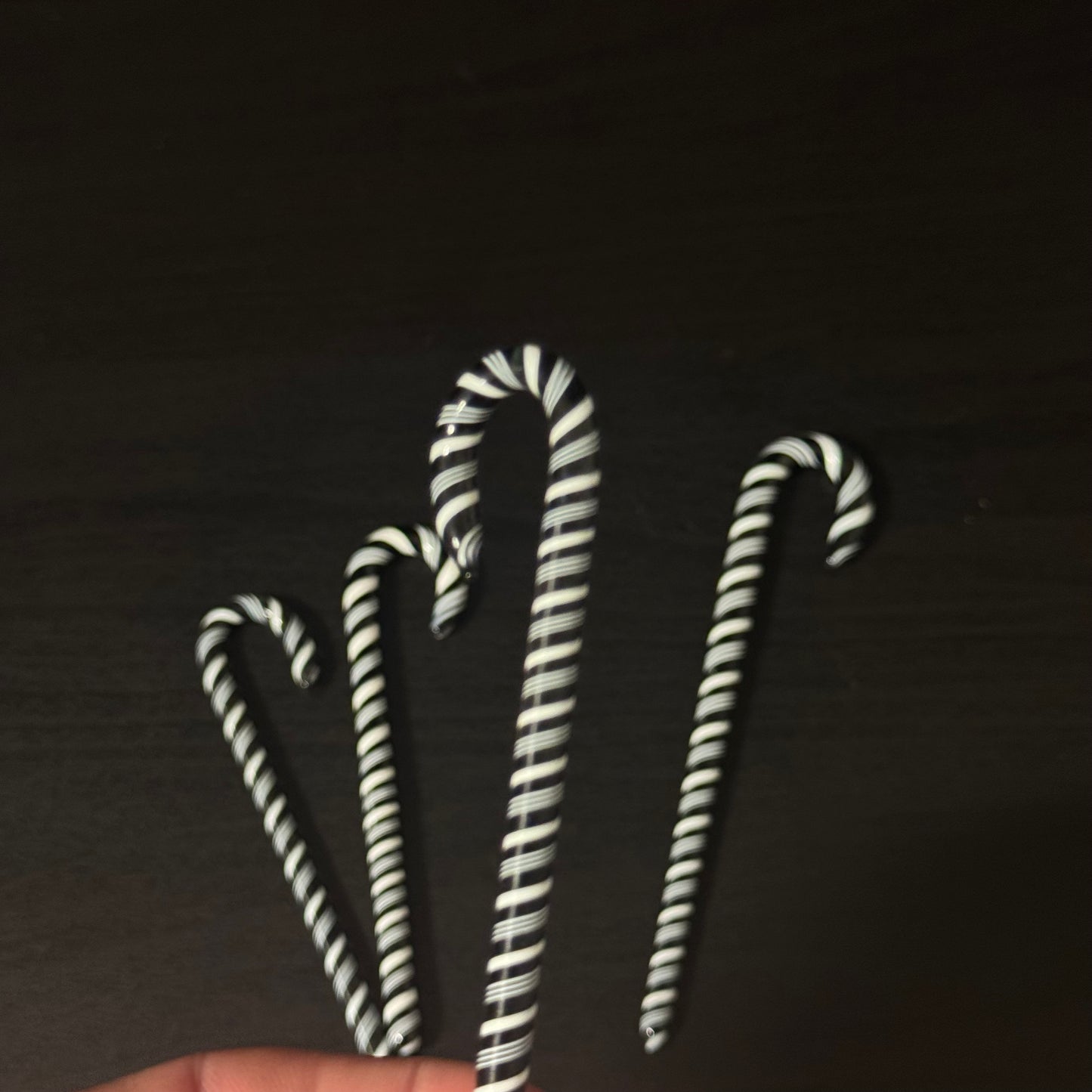Candy Cane Glass Ornament