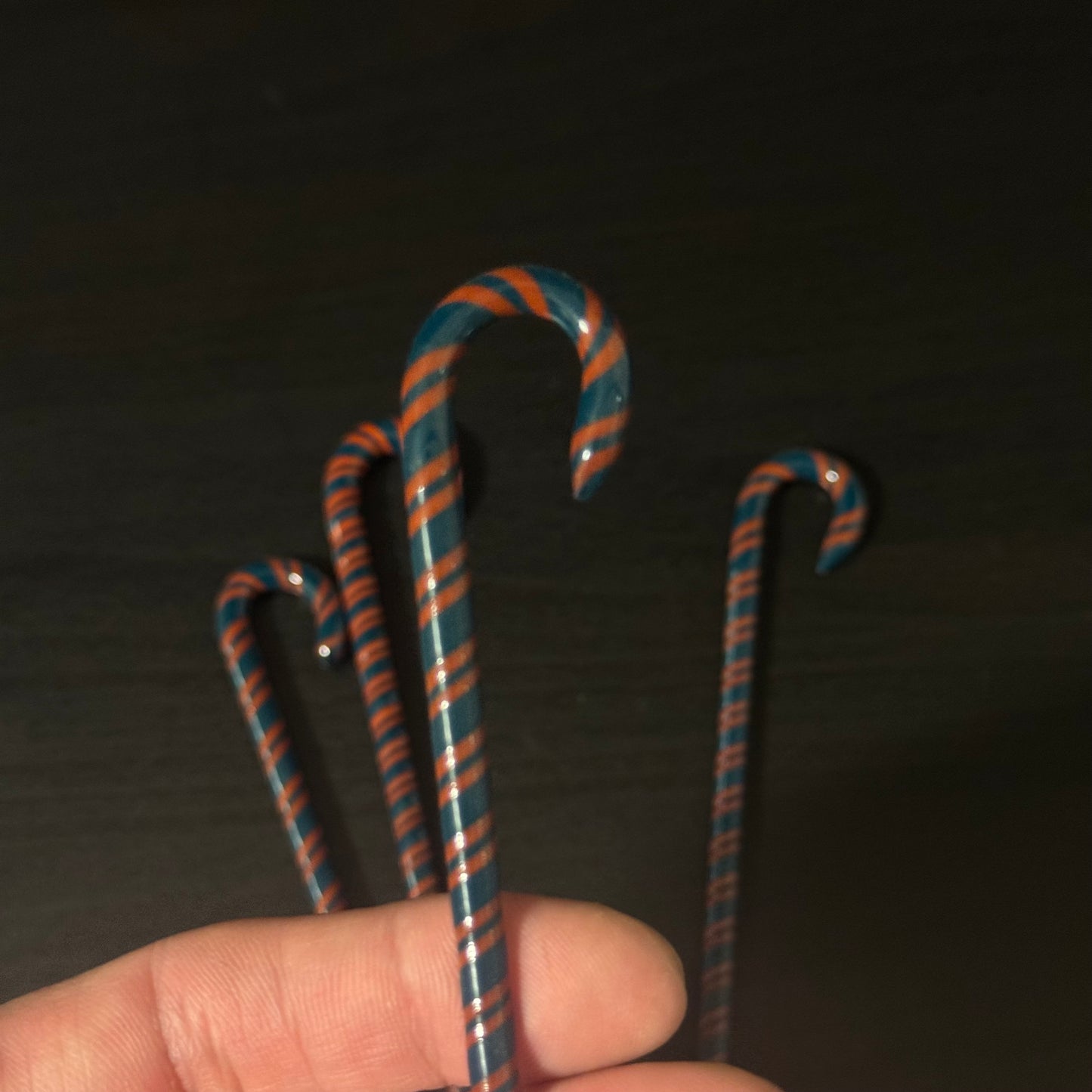 Candy Cane Glass Ornament