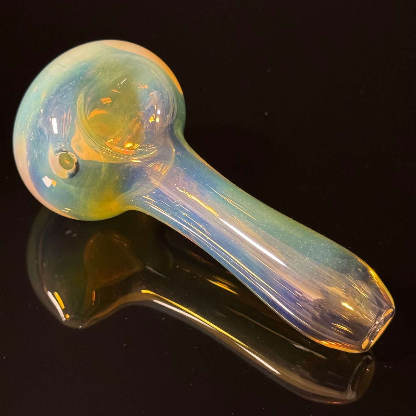 Inside Silver Fuming Color Changing Glass Heady Pipe Hand Blown