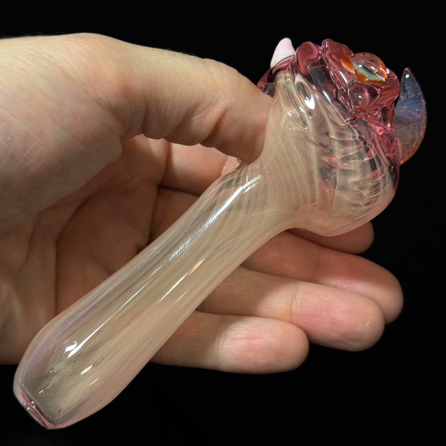 Pink Eyeball Monster Glass Heady Pipe Hand Blown