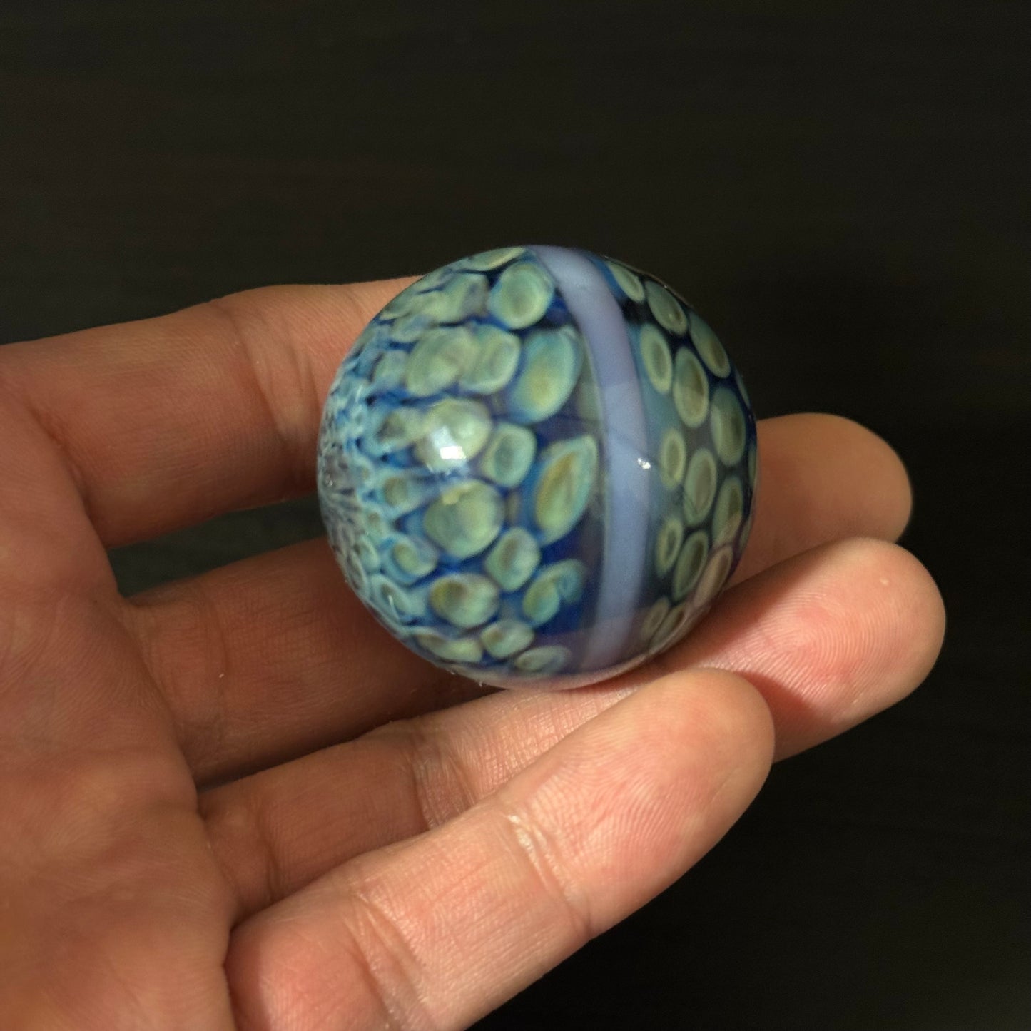 Honeycomb Glass Marble Hand Made