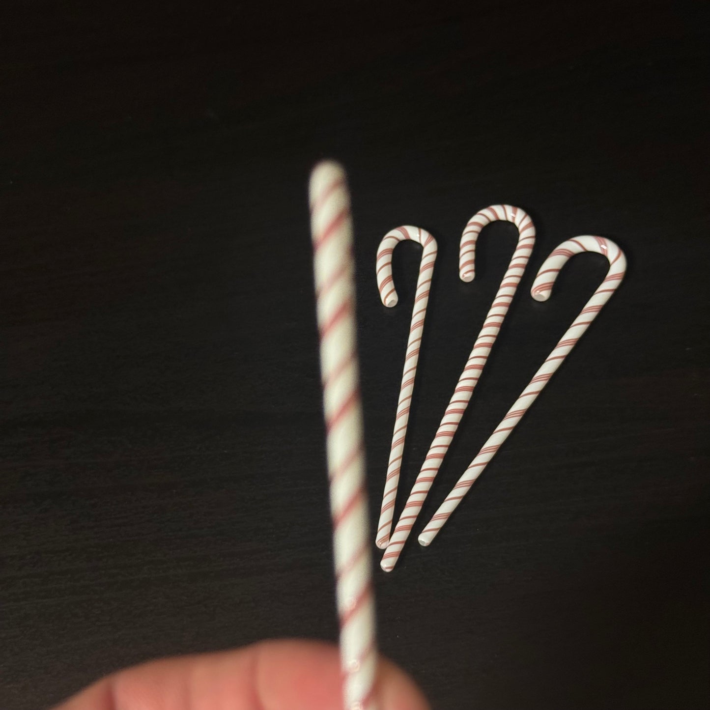Candy Cane Glass Ornament