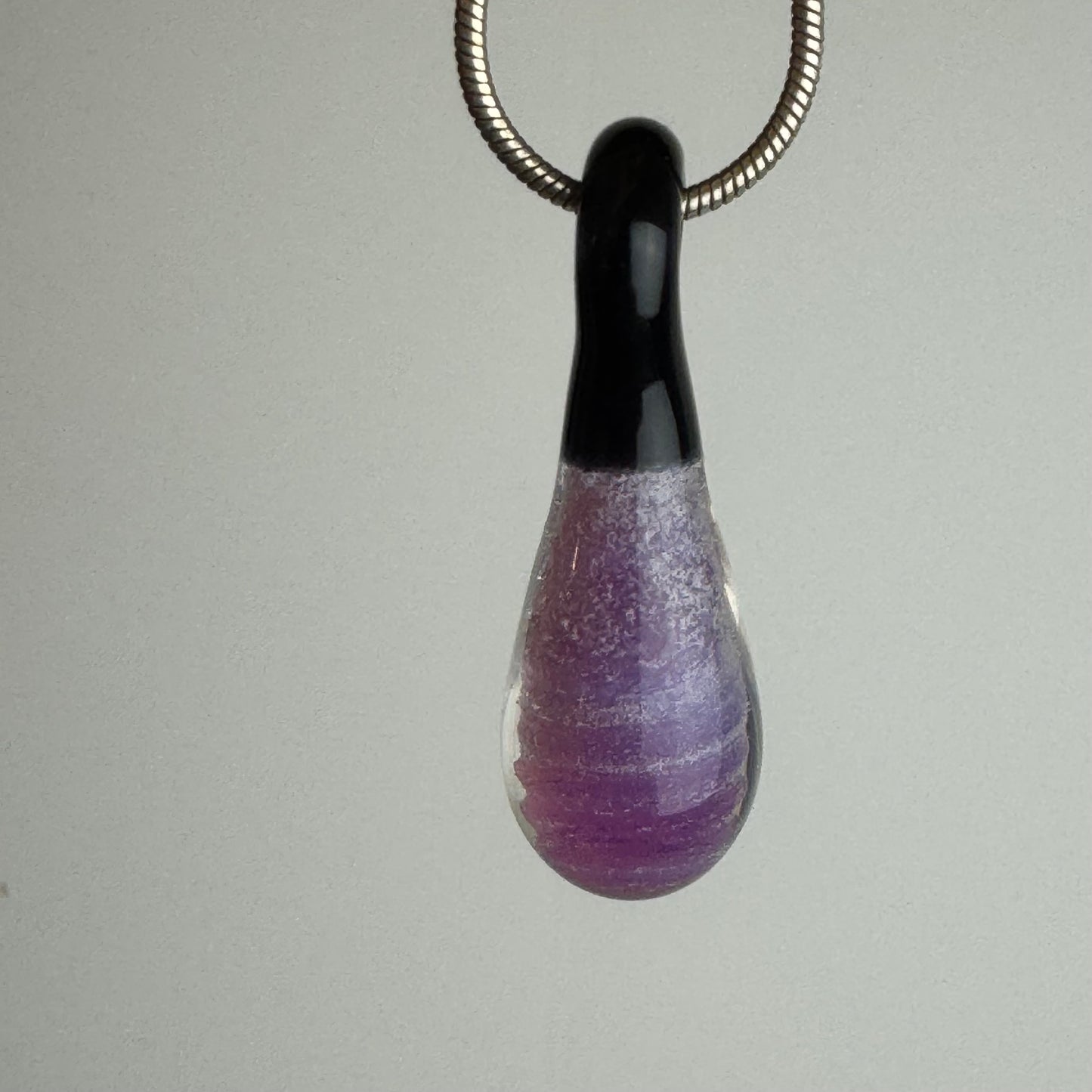 Memorial Cremation Glass Pendant Encased over Color